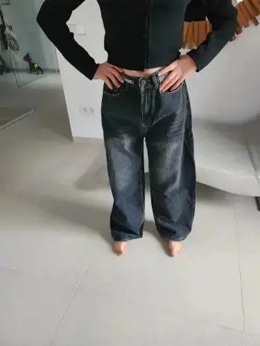 Jean Wide Washed Jeans Size US 32 / EU 48 - 2 Thumbnail
