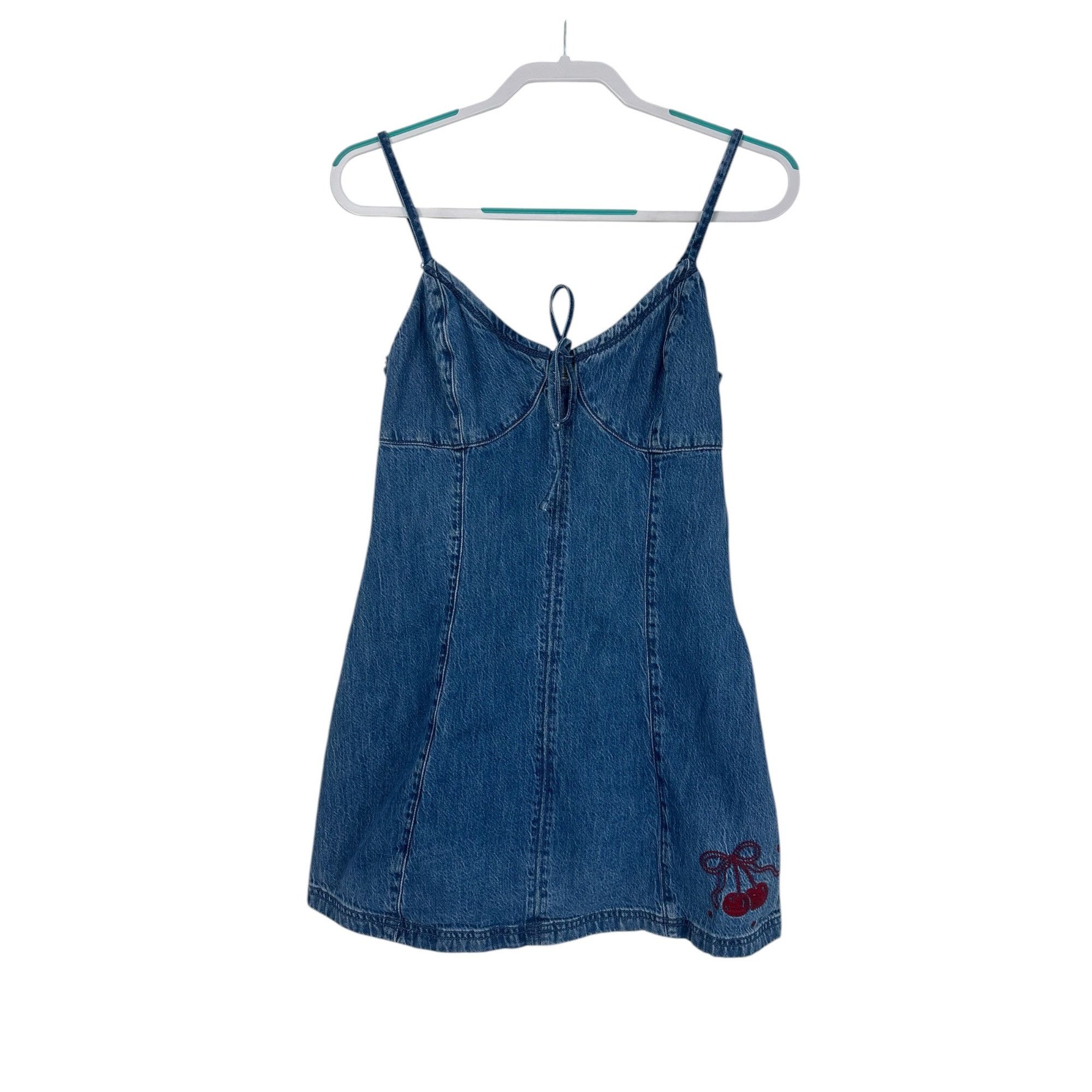 Hollister Hollister Denim Dress - Cherry Embroidery - Mini - Size M Size M / US 6-8 / IT 42-44 - 2 Thumbnail