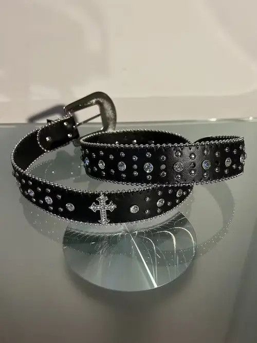 Rod Keenan Y2K Cross Rhinestone Belt Size ONE SIZE - 3 Thumbnail