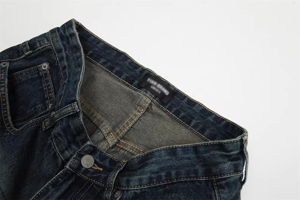 Japanese Brand Heavy men's street washed loose flared jeans y2k Size US 32 / EU 48 - 4 Thumbnail
