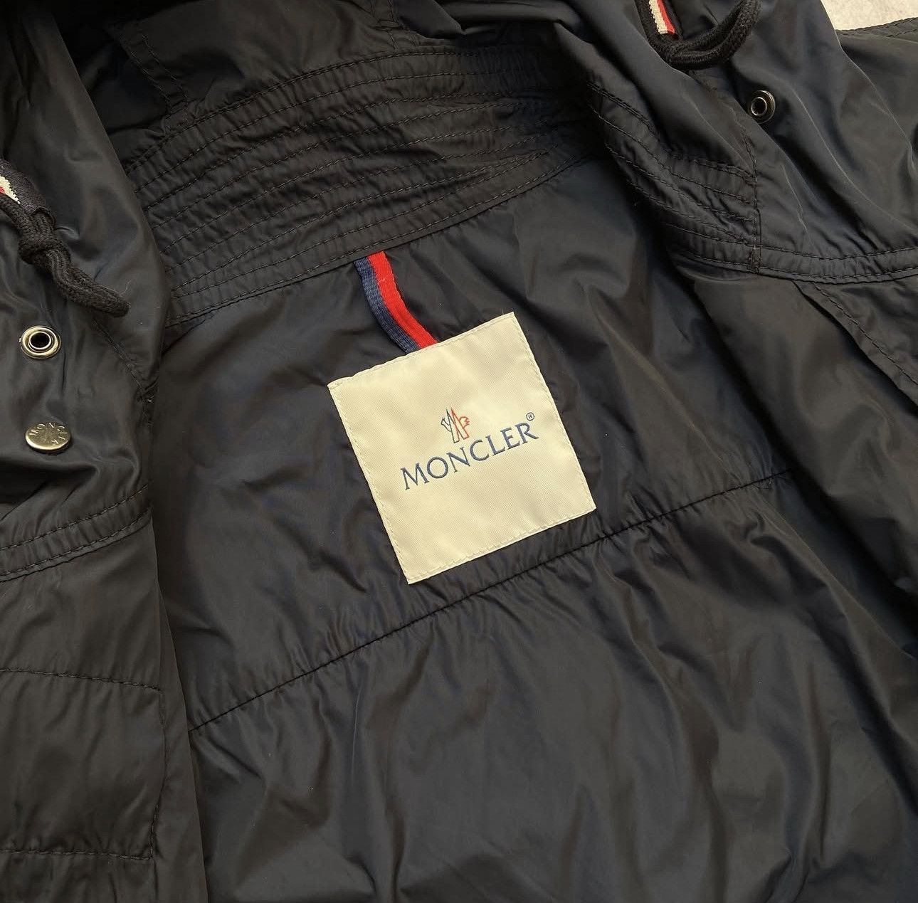 Moncler Moncler Blue White Striped Breton Giubbotto Hooded Jacket Size US XS / EU 42 / 0 - 7 Thumbnail