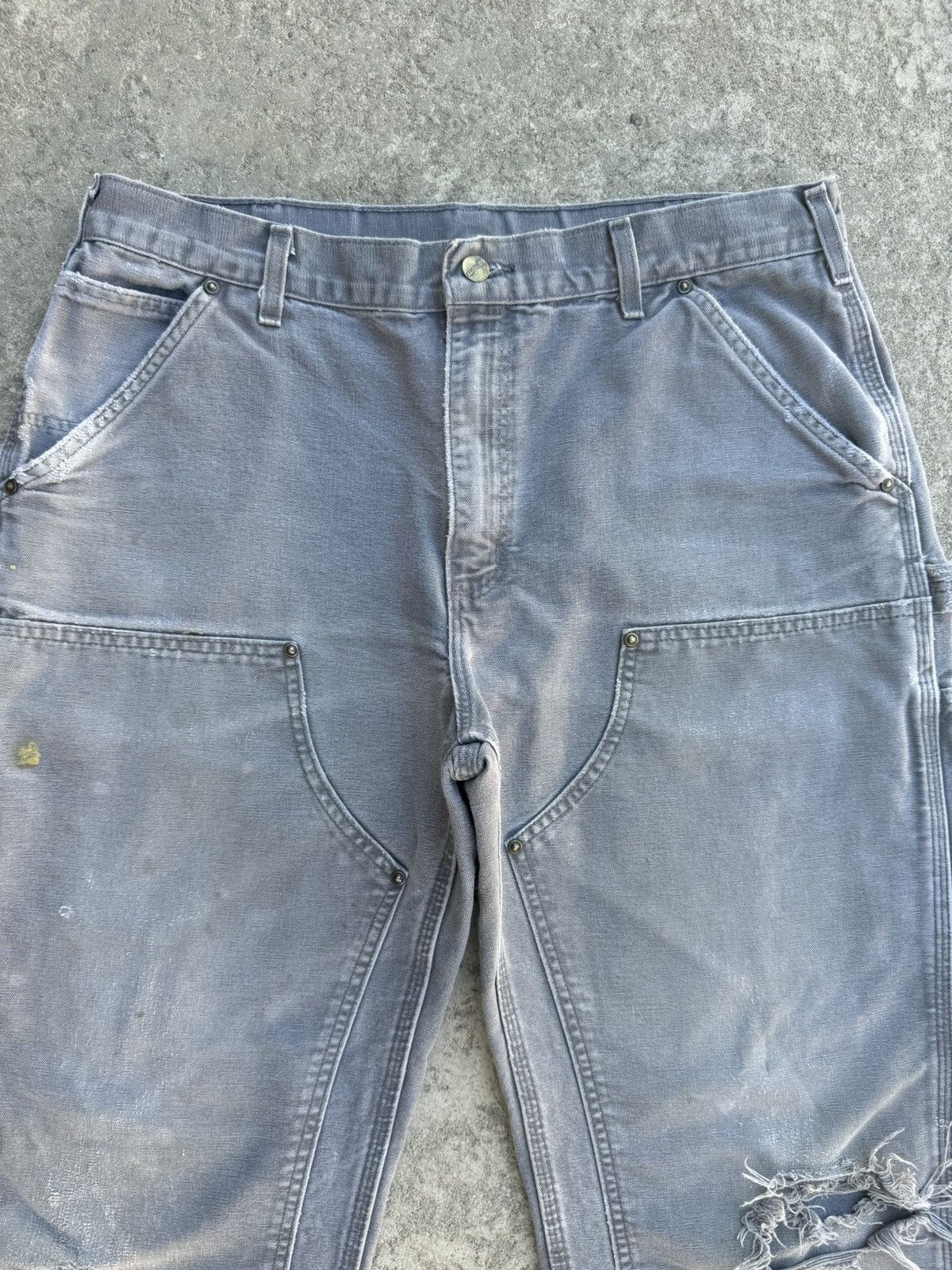 Carhartt × Vintage Carhartt B136 Grey Double Knee Size US 36 / EU 52 - 7 Thumbnail
