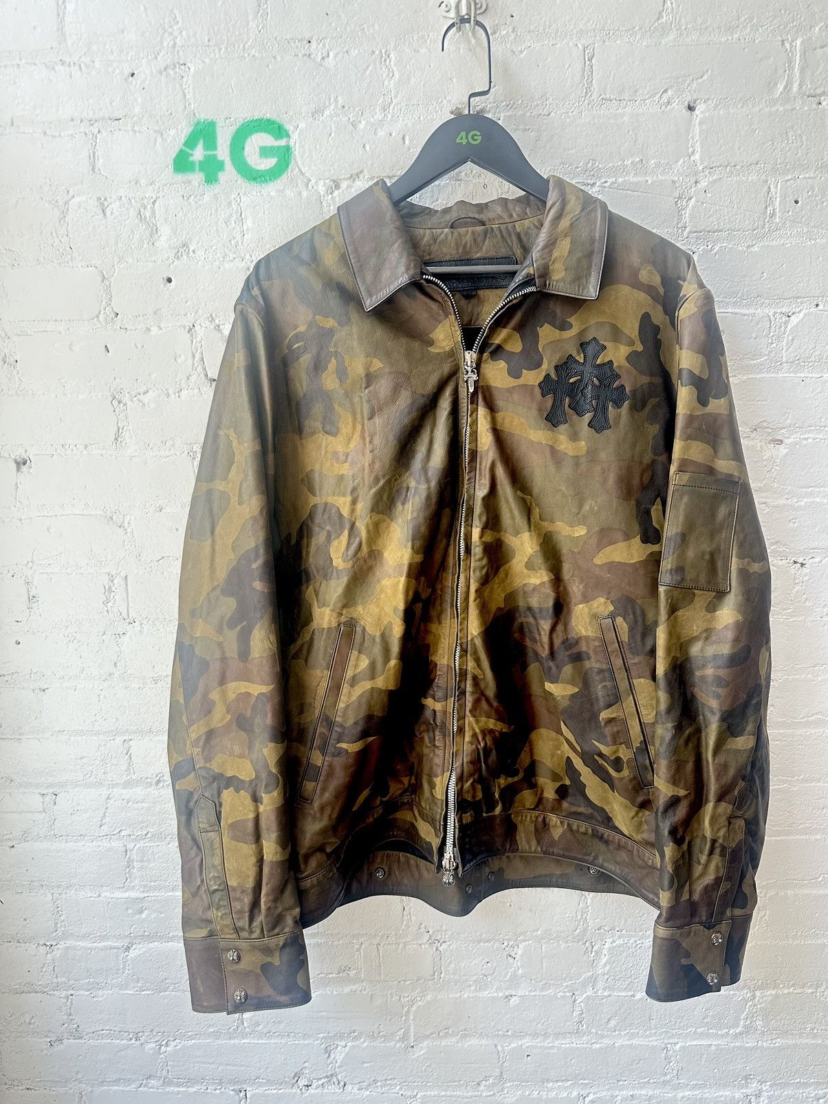 Chrome Hearts Chrome Hearts XXL 2XL CAMO CROSS PATCH LEATHER JACKET Size US XXL / EU 58 / 5 - 3 Thumbnail