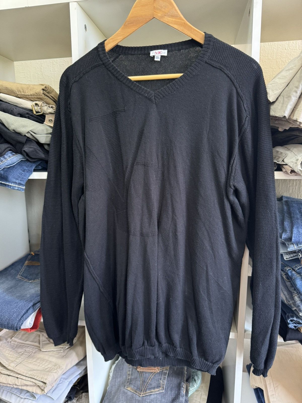 Versace Versace Jeans Couture Vintage Big Logo Sweater Size US M / EU 48-50 / 2 - 2 Thumbnail