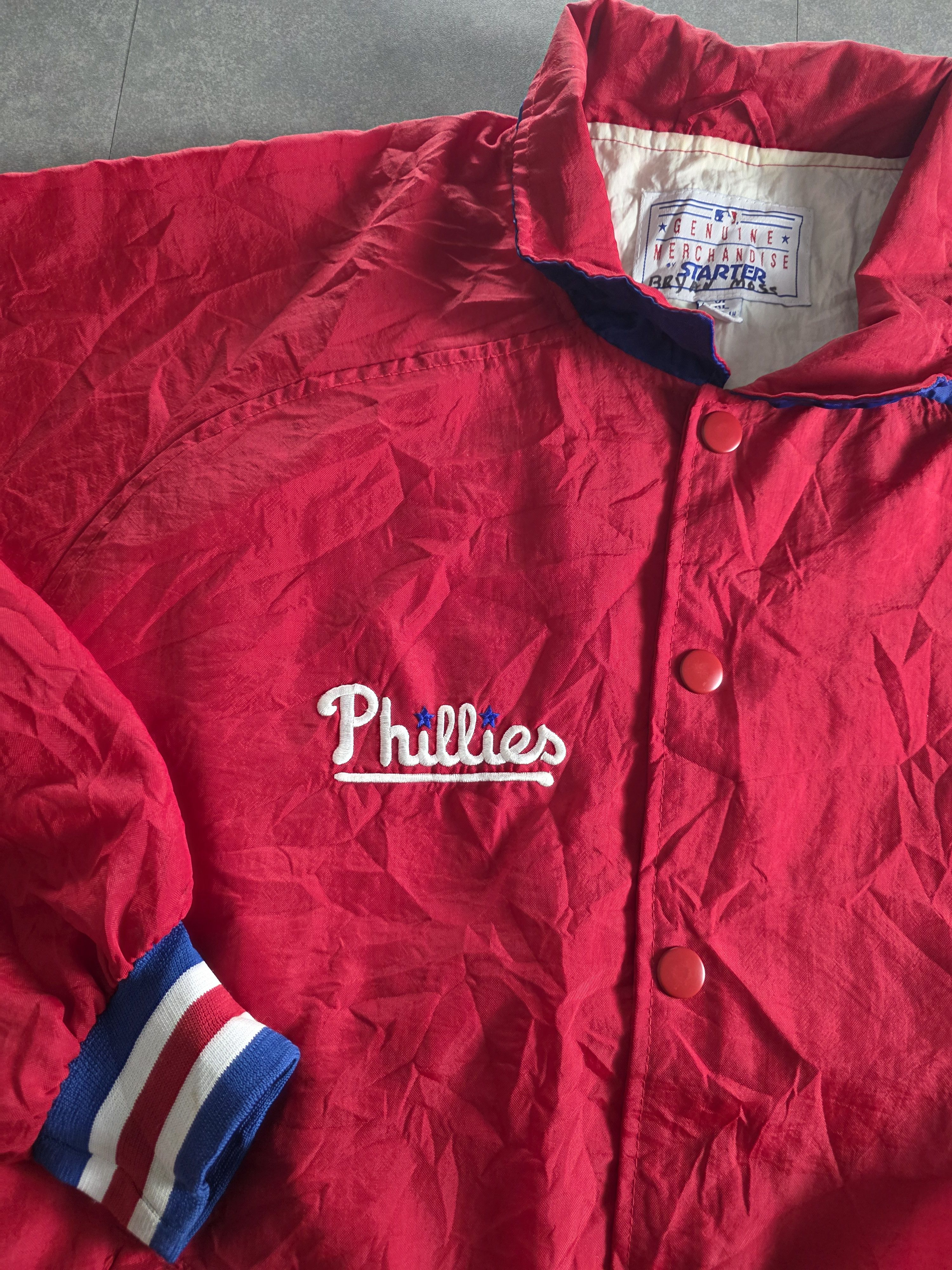 Starter Vintage Starter MLB Philadelphia Phillies Windbreaker Jacket Size US XL / EU 56 / 4 - 3 Thumbnail