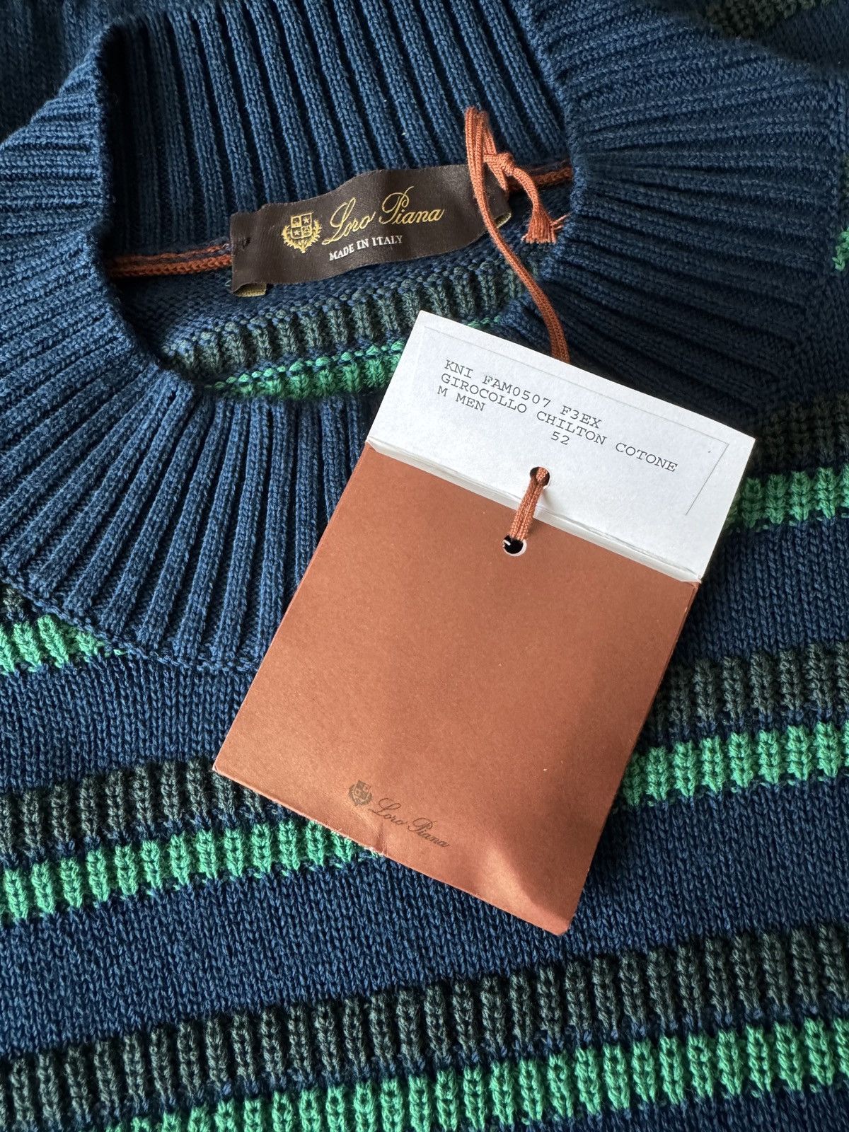 Loro Piana 🔥🔥 Loro Piana Girocollo Chilton Cotton Sweater Size US L / EU 52-54 / 3 - 4 Thumbnail