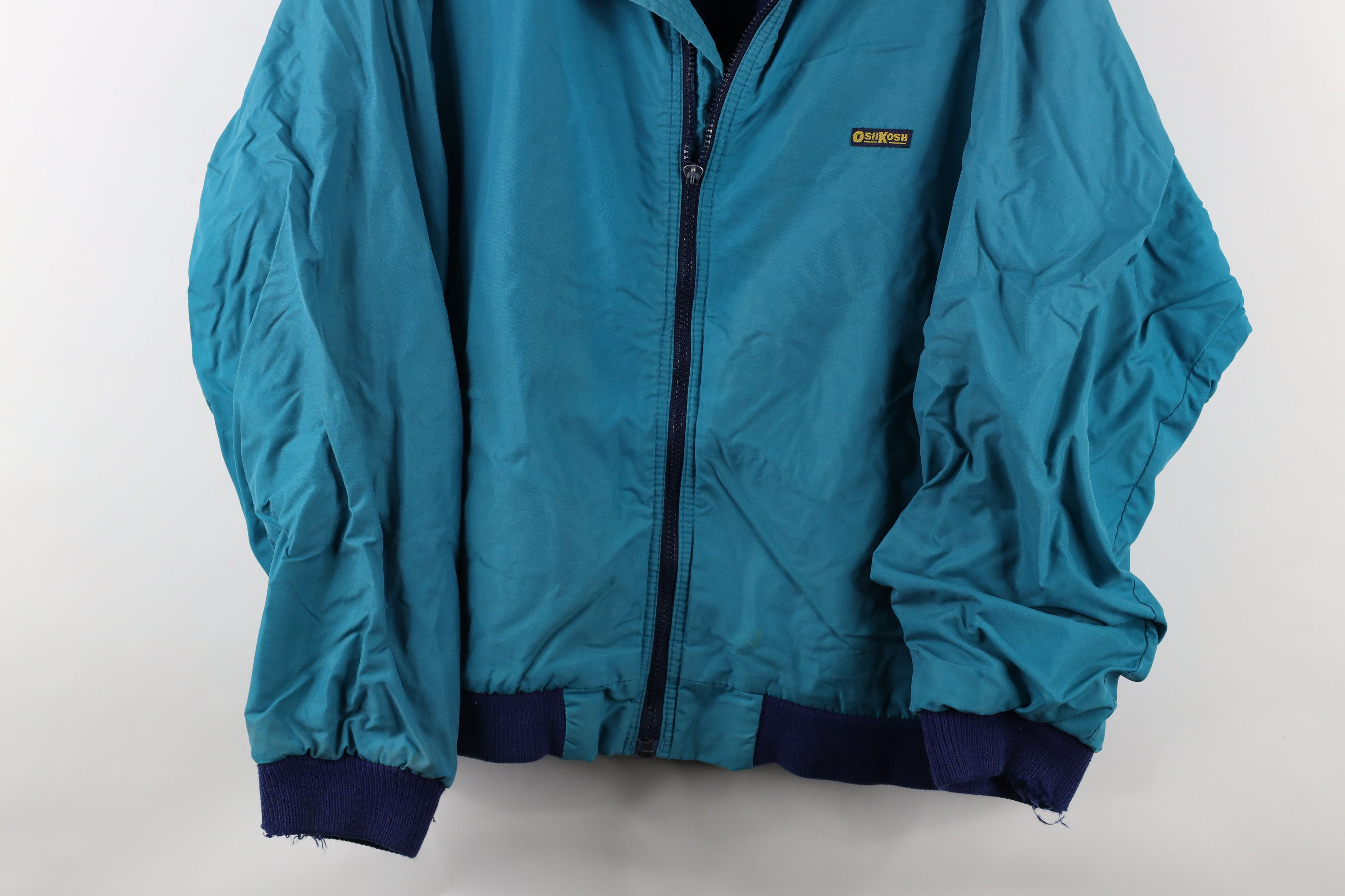 Vintage Vintage 90s OshKosh B'Gosh Fleece Lined Bomber Jacket Teal Size US XL / EU 56 / 4 - 3 Thumbnail