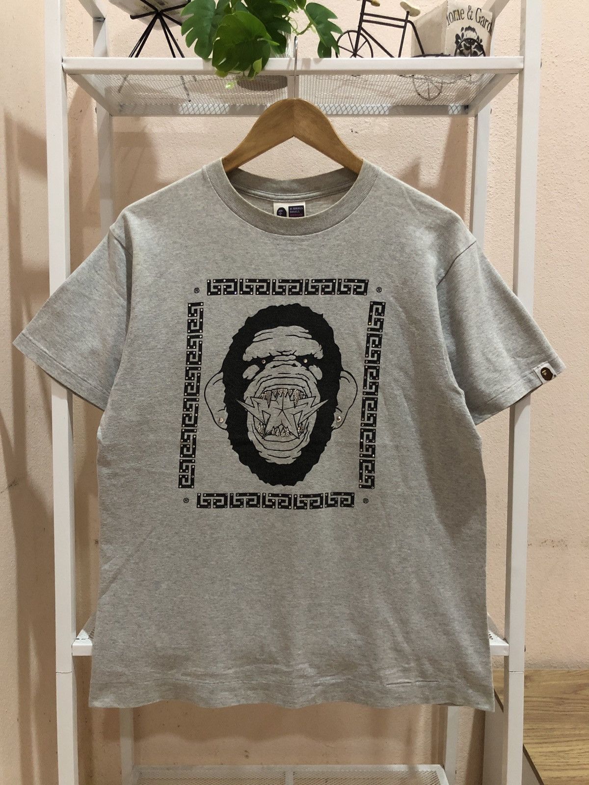 Bape × Swarovski OG Vintage 2005 Angry Ape Face Tshirts Size US M / EU 48-50 / 2 - 1 Thumbnail