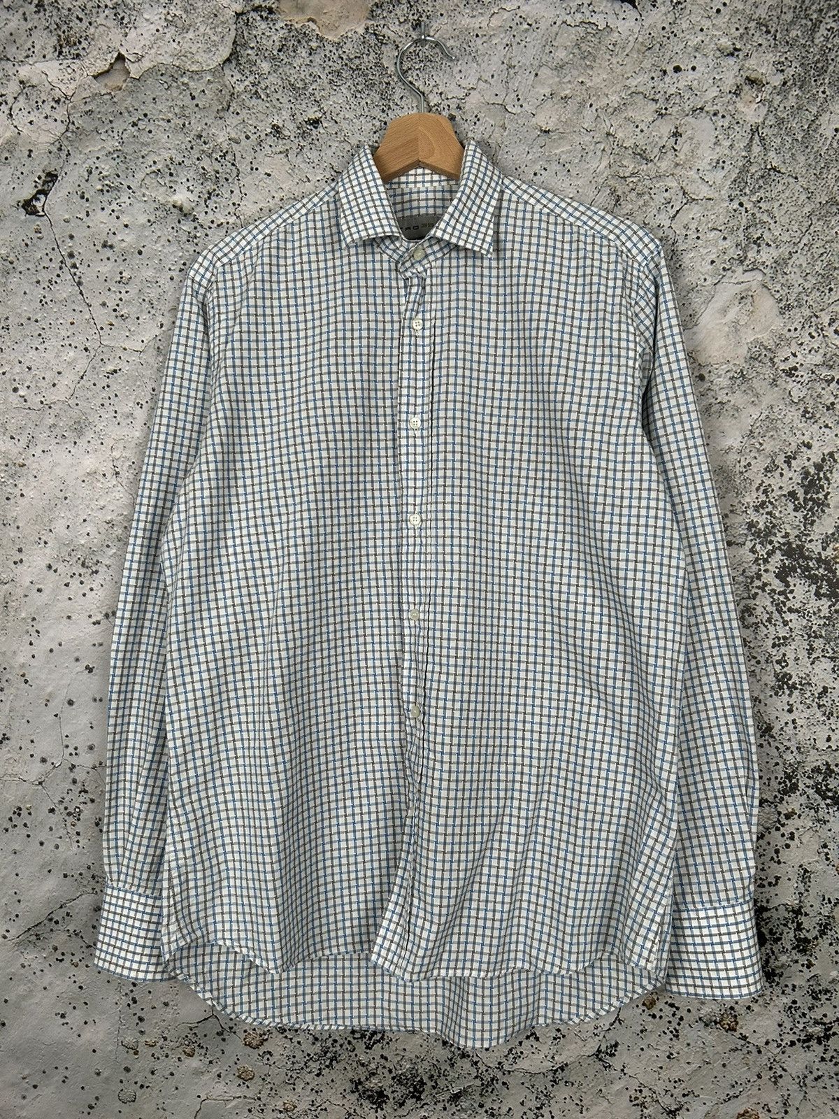 Etro Vintage Etro Checkered Shirt Button Ups Luxury Designer Rare Size US M / EU 48-50 / 2 - 1 Thumbnail