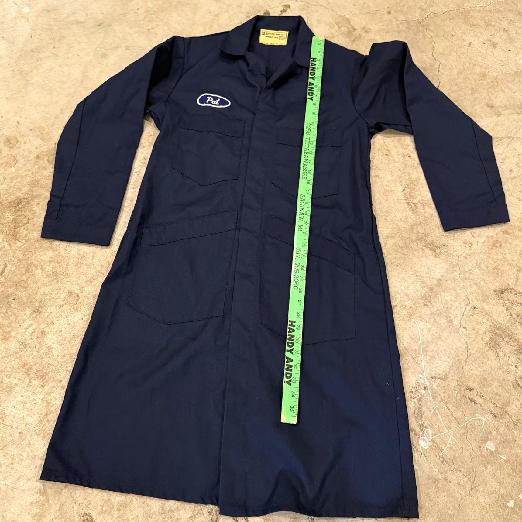Vintage VINTAGE Buick Automobile Car Factory Durable Press Work Suit Overall Blue 38 Men Polyester 80s Size 38R - 7 Thumbnail