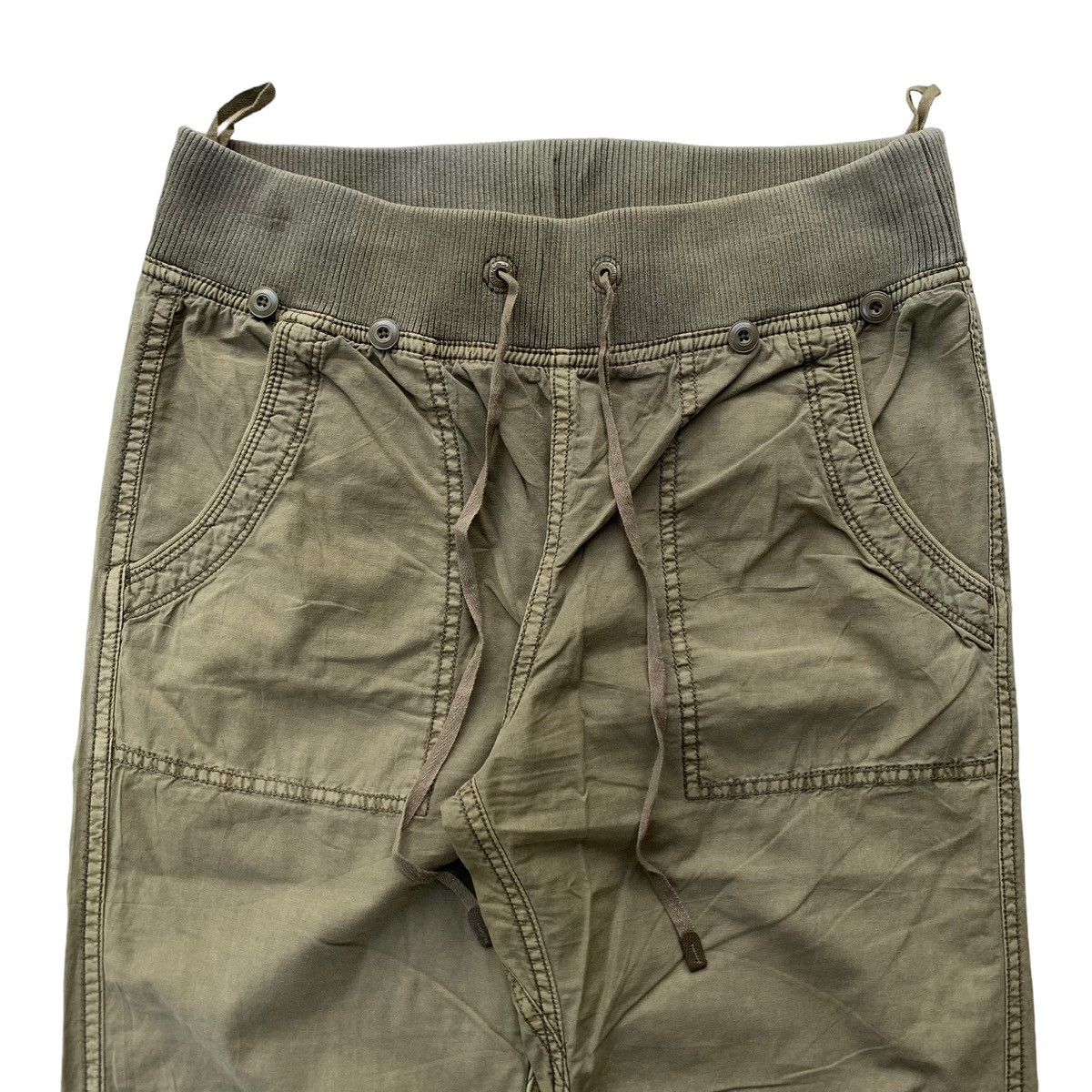 GOA 2000s Rare GOA Fatigue Olive Washed Pants Size US 30 / EU 46 - 2 Thumbnail