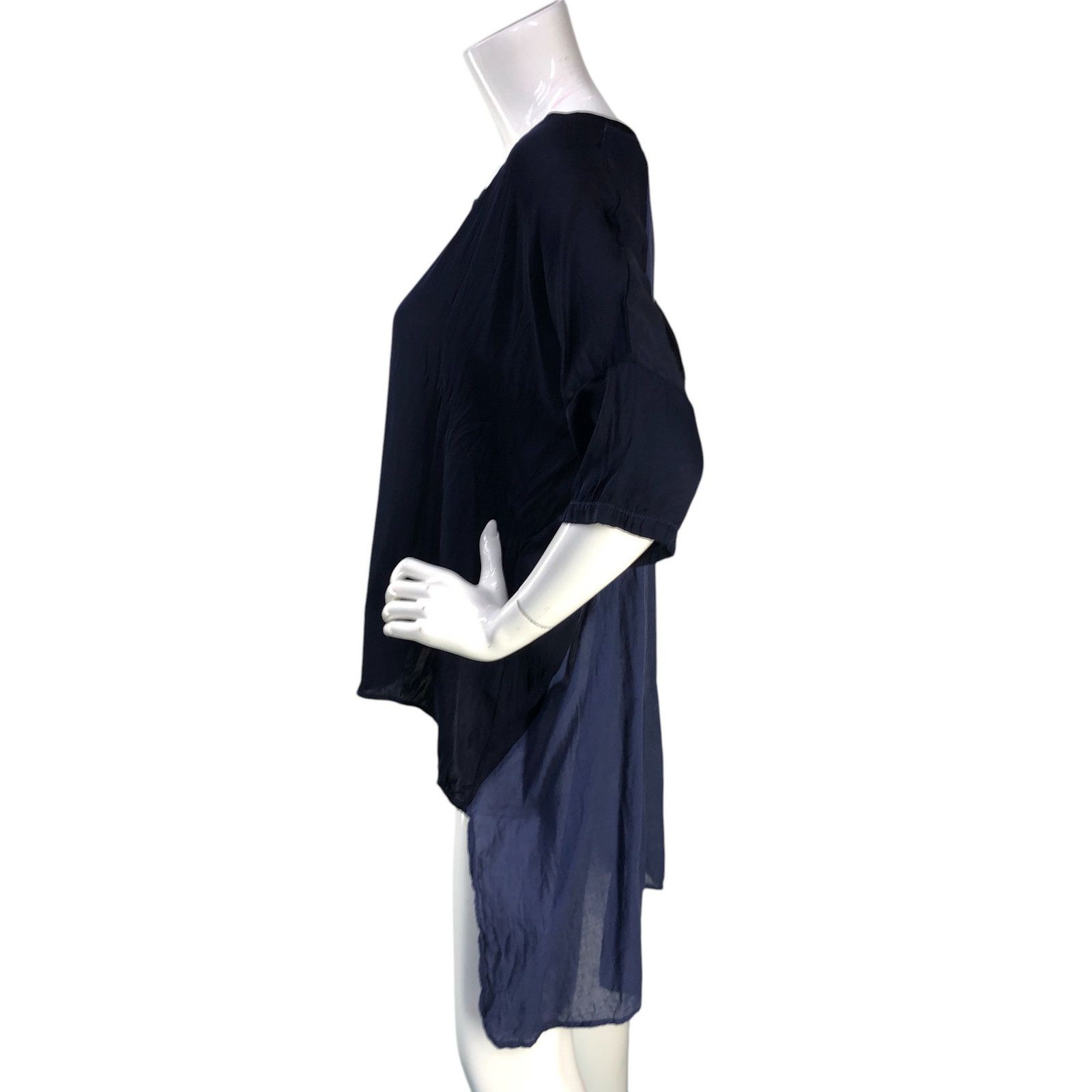 Other Stark X Size M Top Mixed Media High Low Hem Lightweight Blue Size M / US 6-8 / IT 42-44 - 5 Thumbnail