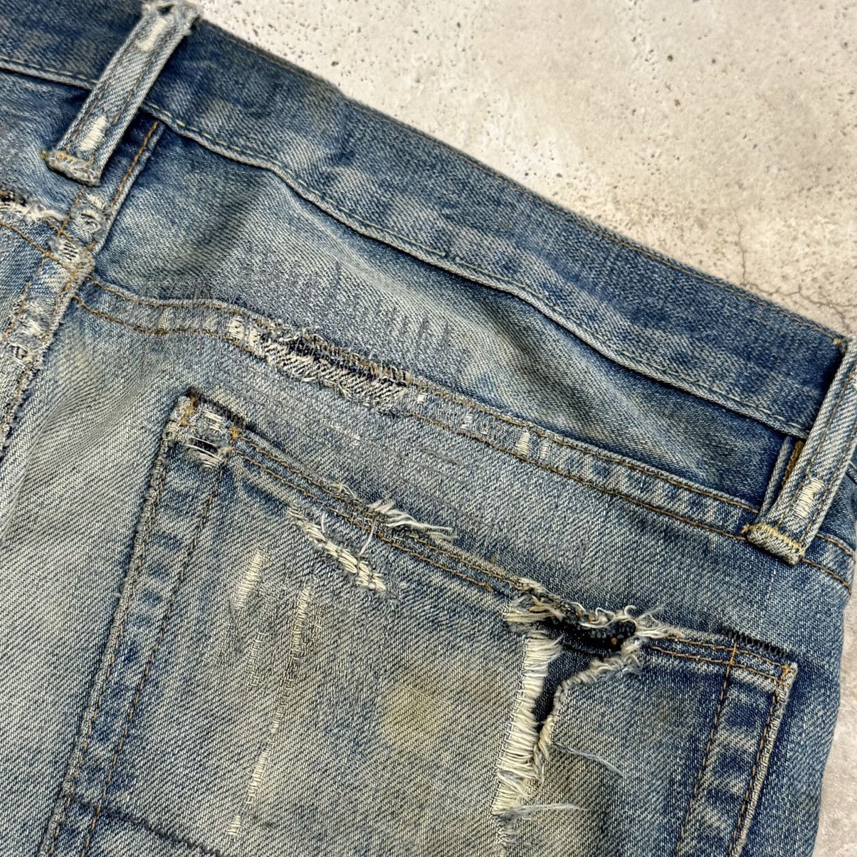 NSF NSF Muddy Distressed Slim Fit Buttonfly Denim Pants Size US 31 - 17 Thumbnail