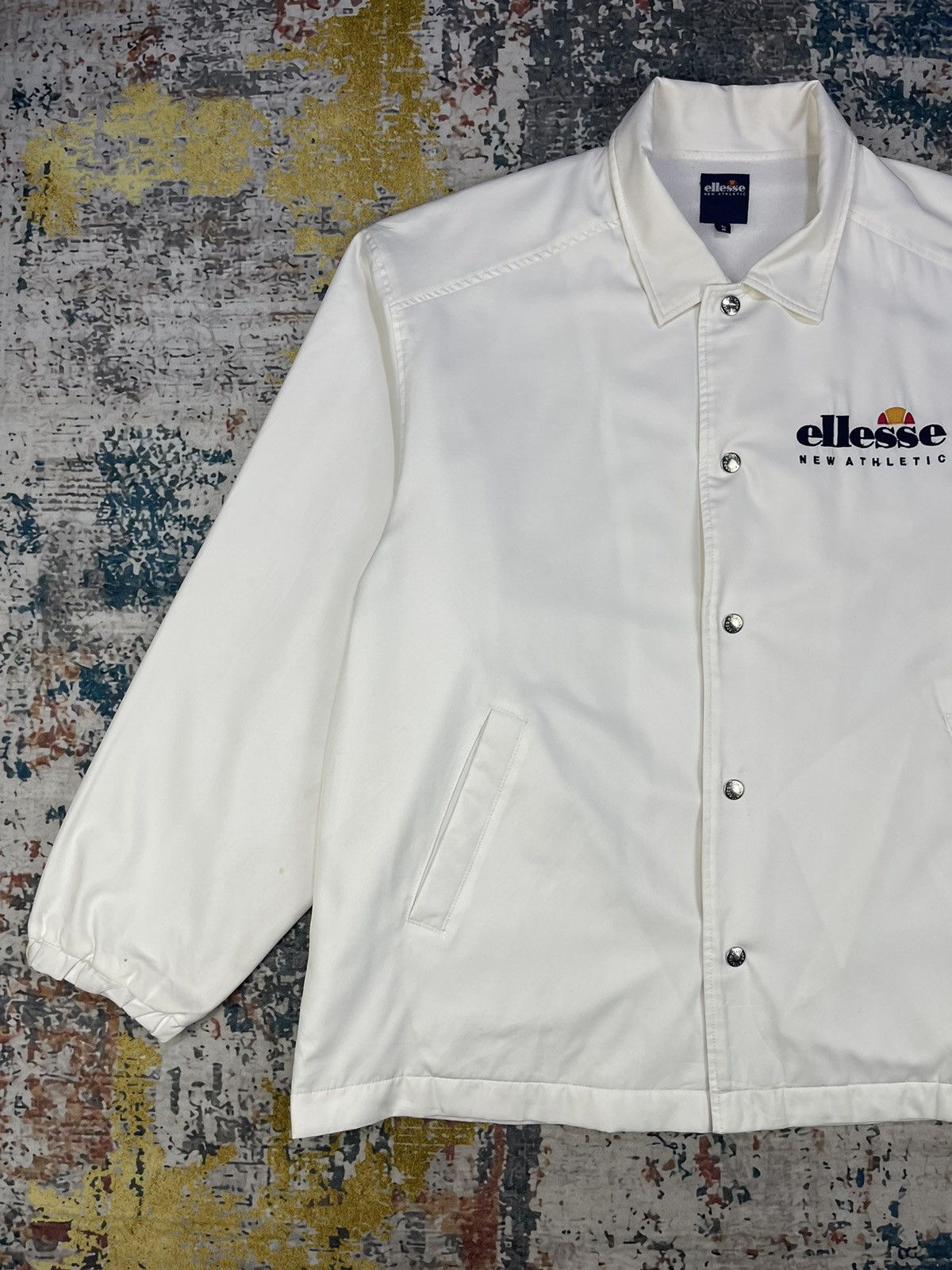 Ellesse Vintage Ellesse Button Up Windbreaker Coach Jackets Size US L / EU 52-54 / 3 - 2 Thumbnail