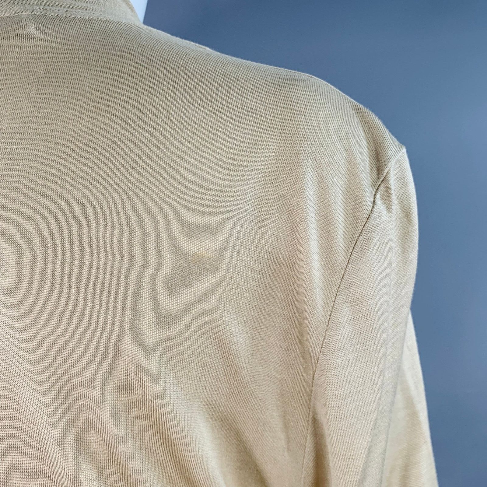 Max Mara MAX MARA Size S Beige Rayon Silk Wrap Cardigan Size S / US 4 / IT 40 - 5 Thumbnail