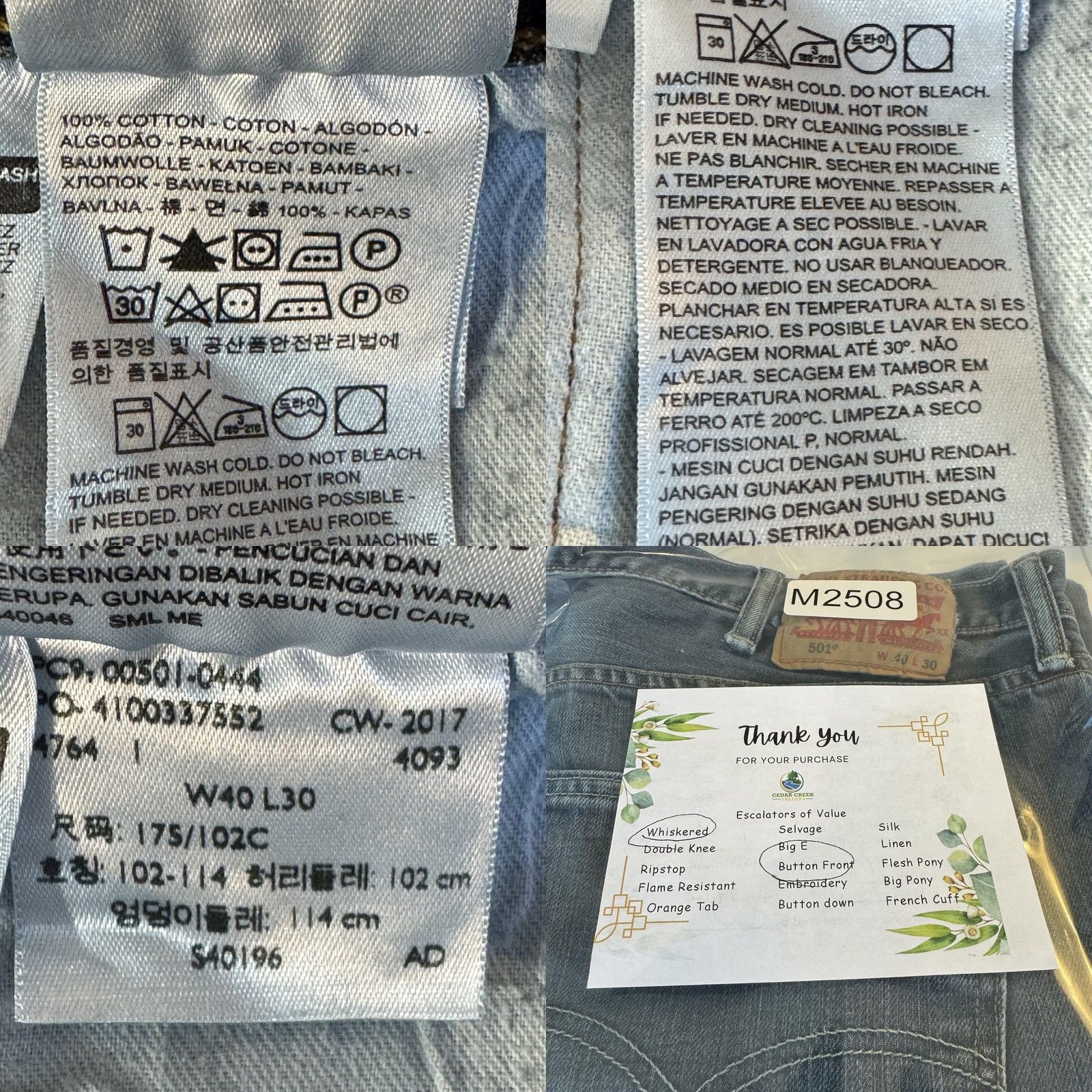 Levi's Levi's 501 Jeans Mens 40x30 Blue Distressed Button Fly Whiskered Denim Pants Jeans Mens 40x30 Blue Distressed Button Fly Whiskered Denim Pants Size US 40 / EU 56 - 8 Thumbnail