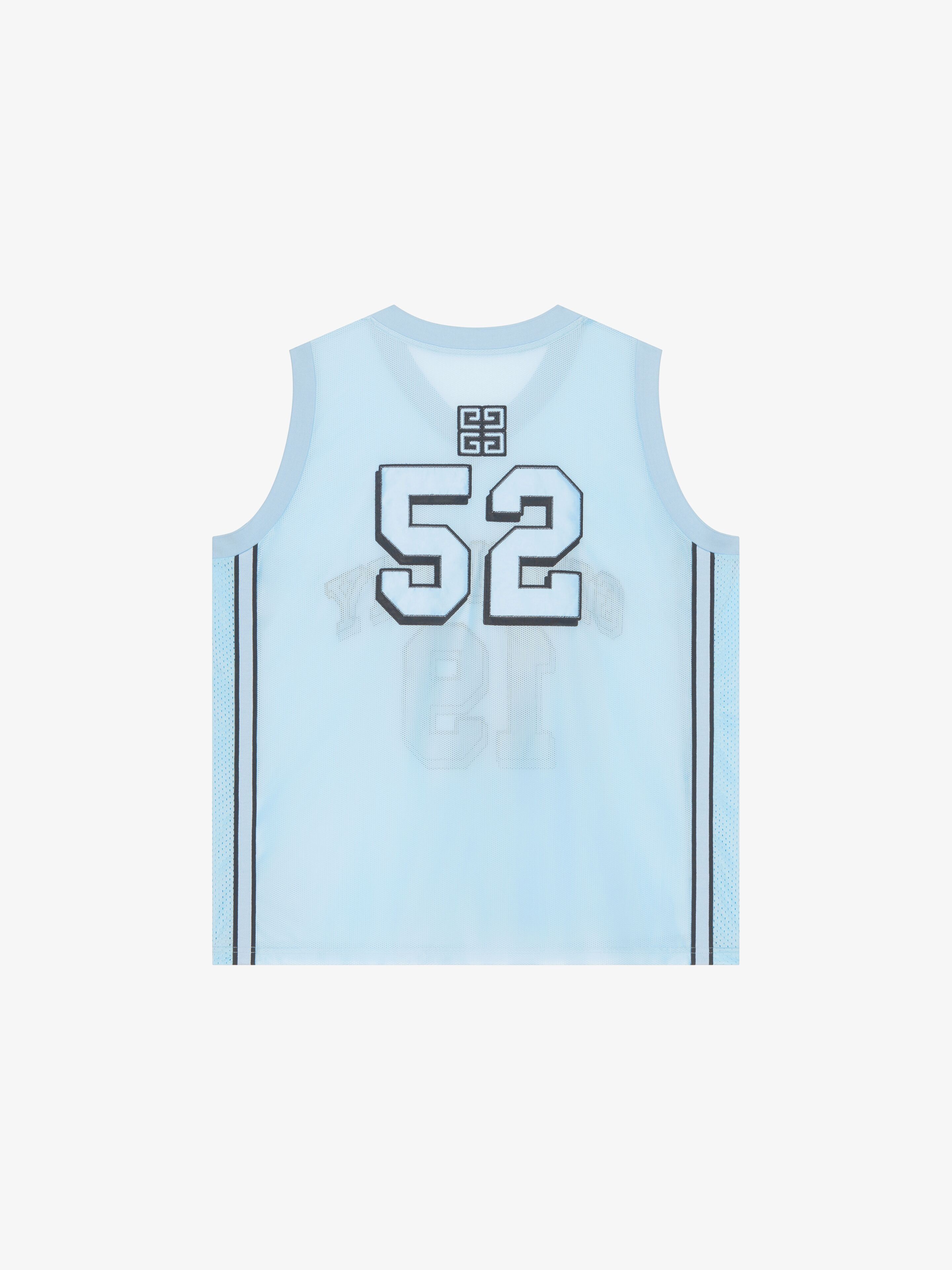 Givenchy o1mle0125 Basketball Logo Tank Top In Mesh in Light Blue Size US M / EU 48-50 / 2 - 5 Thumbnail