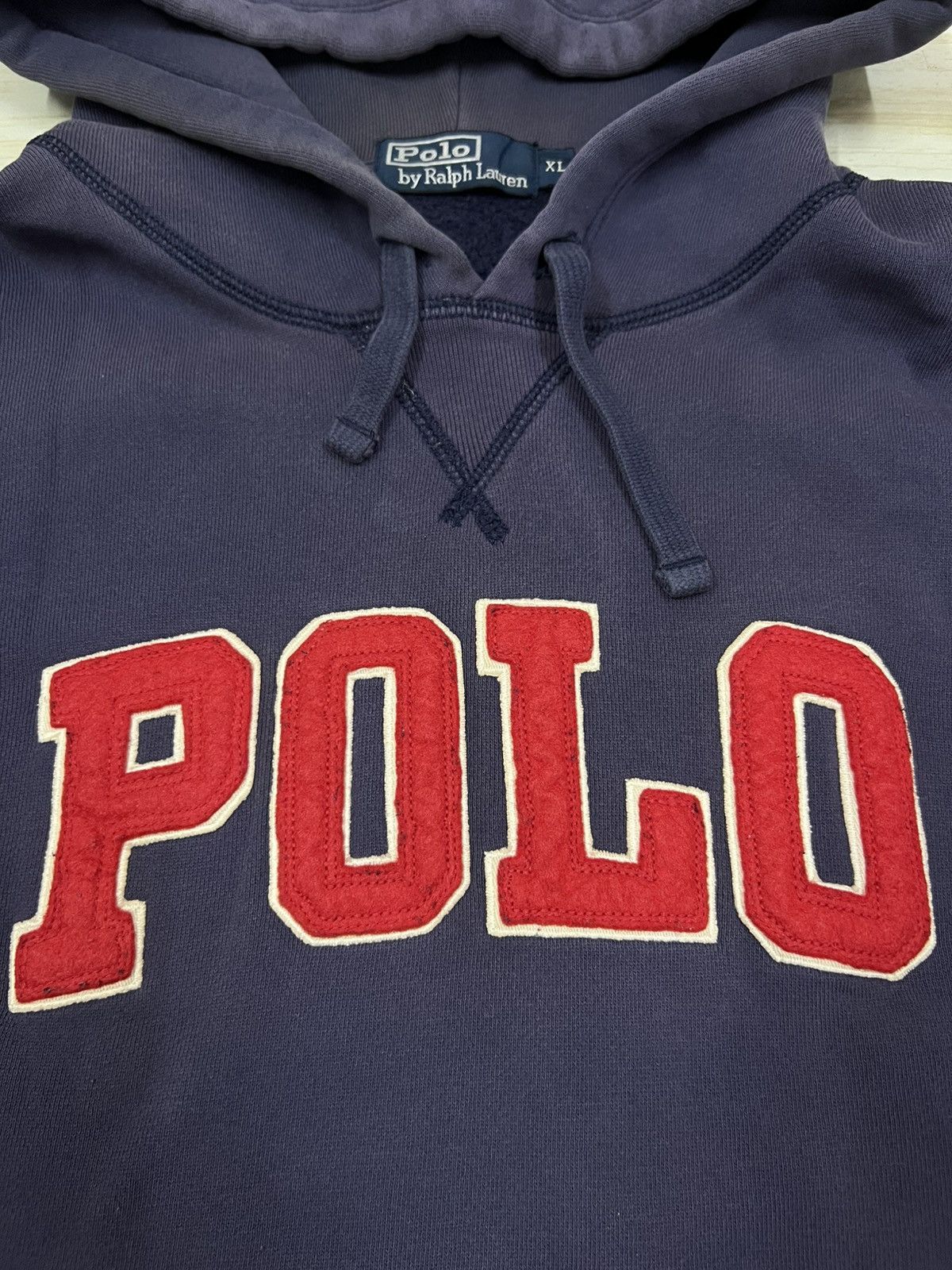 Polo Ralph Lauren Vintage Polo Ralph Lauren Sun Faded 90s Hoodie Size US XL / EU 56 / 4 - 8 Thumbnail