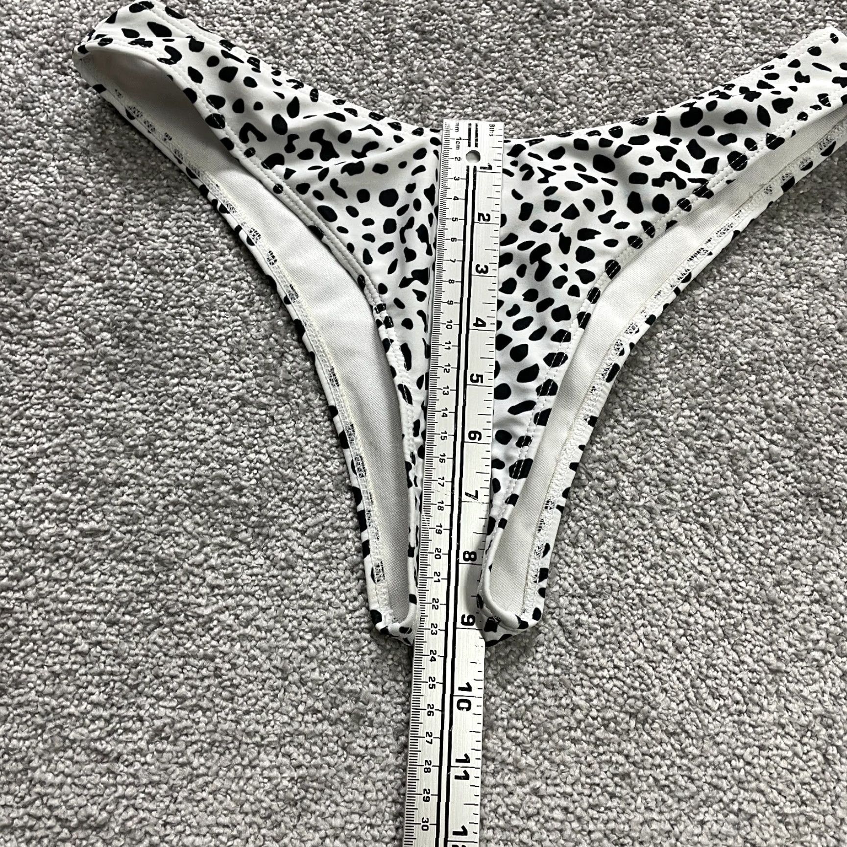 Vintage Unbranded Swimwear Bikini Bottom Womens Medium Black White Leopard Summer Beach Size 32" / US 10 / IT 46 - 5 Thumbnail