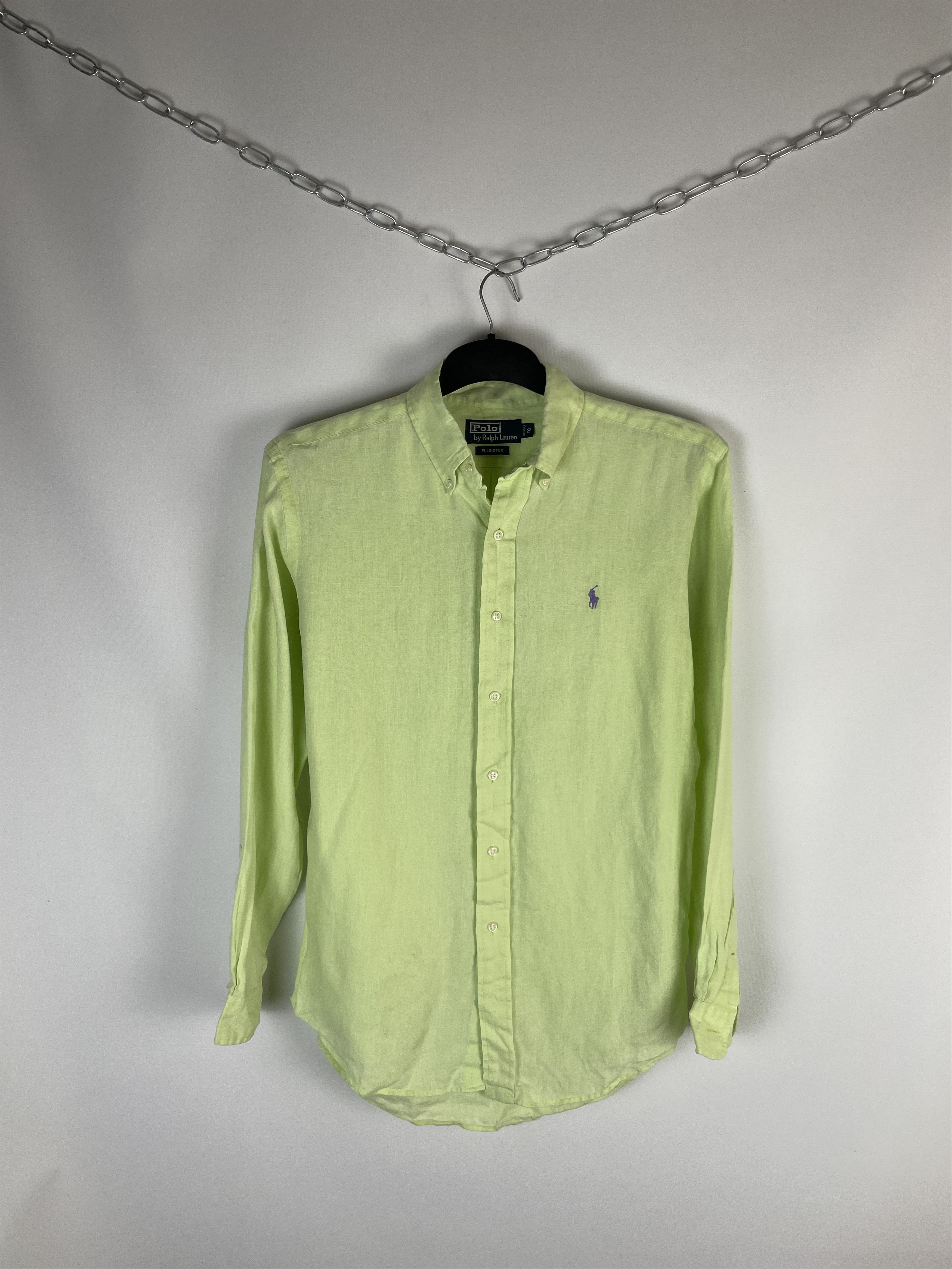 Polo Ralph Lauren × Vintage Polo Ralph Lauren Linen Vintage Mens Shirt Size US S / EU 44-46 / 1 - 1 Thumbnail