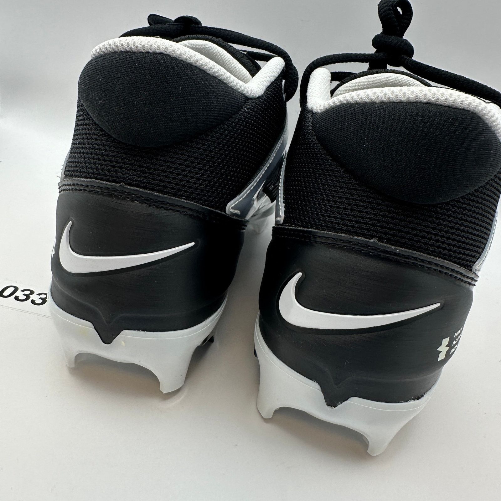 Nike NIKE Men's 9 Alpha Menace 4 PRO Football Cleats Black/White Size US 9 / EU 42 - 4 Thumbnail