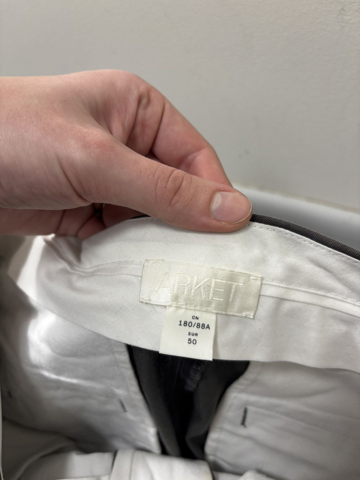 Arket Arket Men’s Brown/Grey Cotton Blend Chino Pants Trousers Size US 34 / EU 50 - 10 Thumbnail