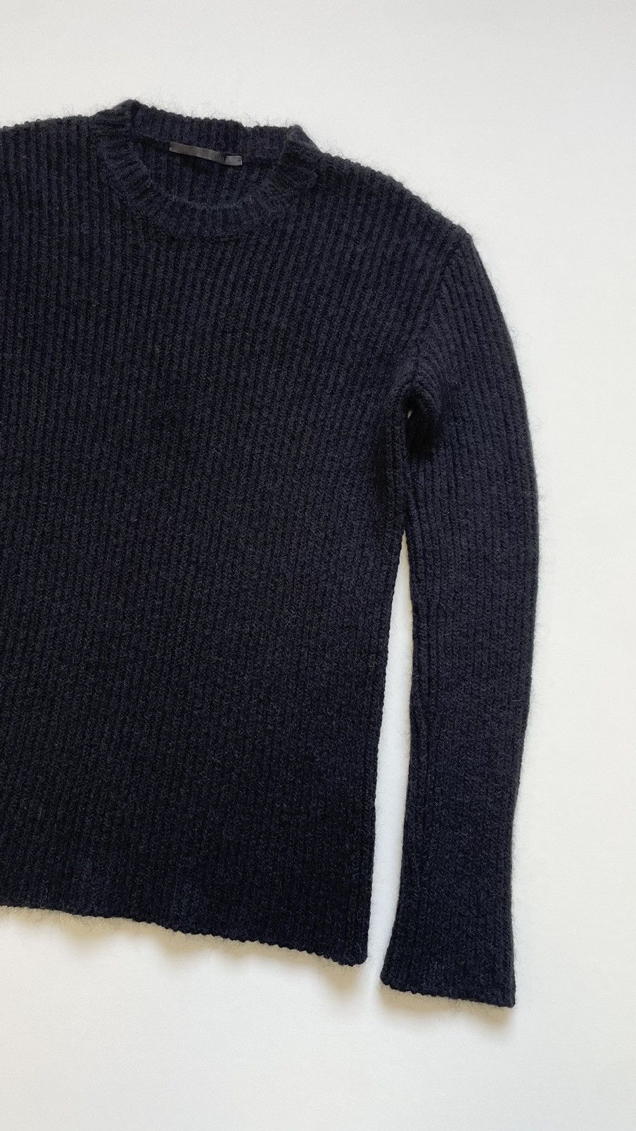 Haider Ackermann Ribbed Black Mohair Sweater Size US L / EU 52-54 / 3 - 5 Thumbnail