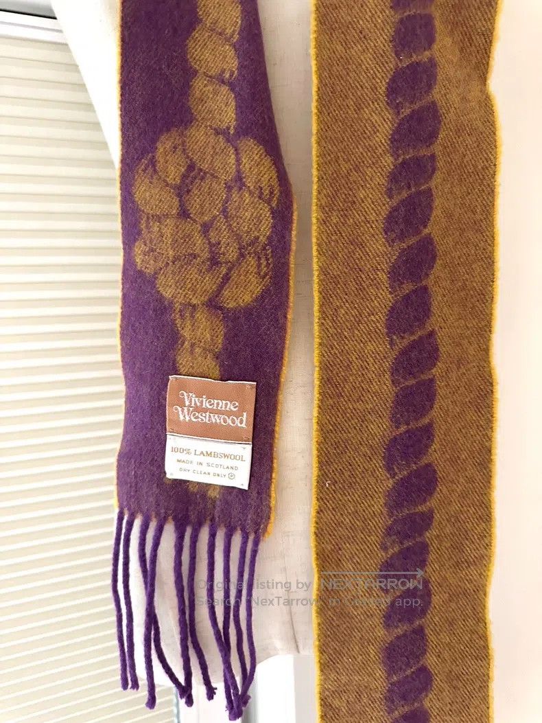 Vivienne Westwood Vivienne Westwood Classic twisted cable wool scarf Size ONE SIZE - 3 Thumbnail