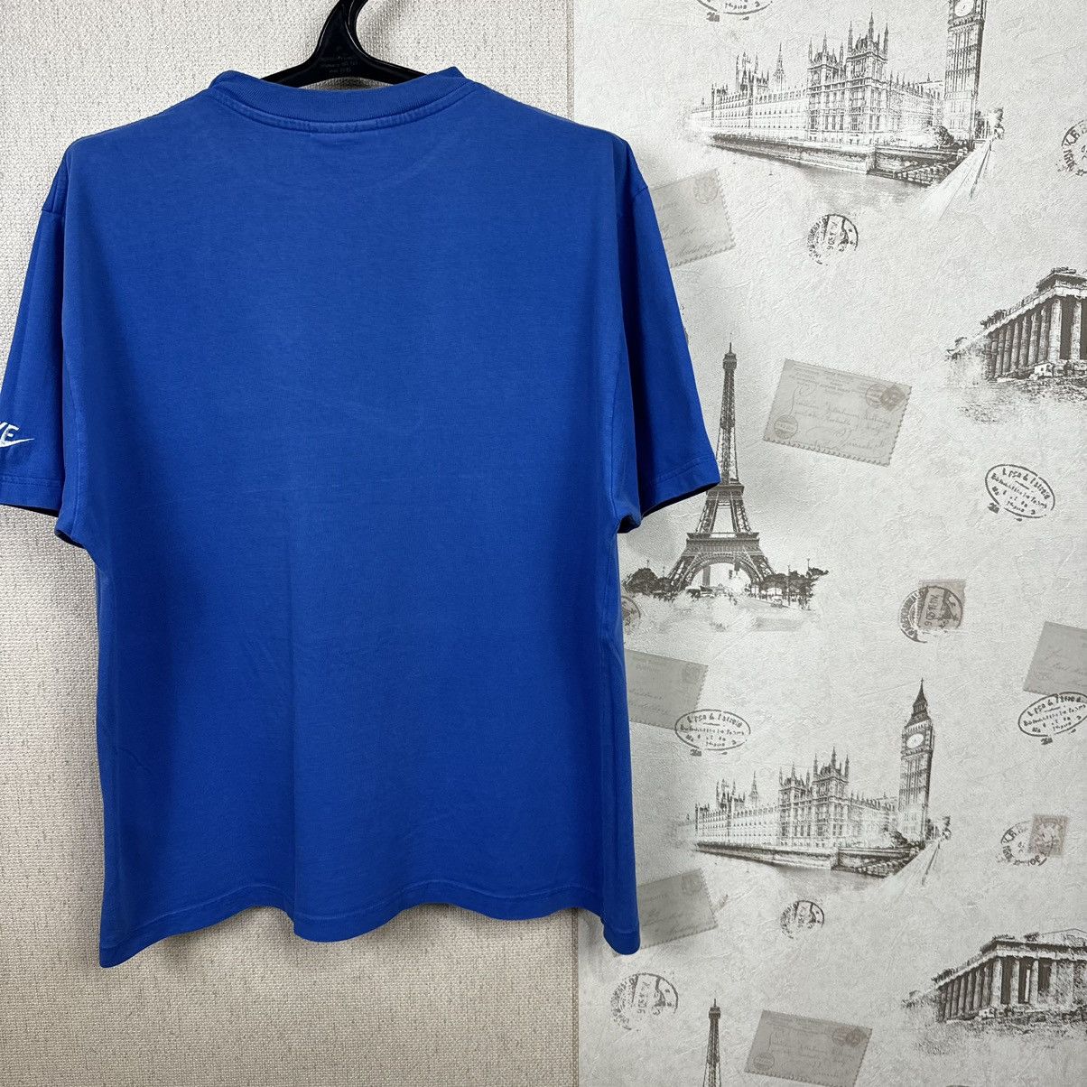 Nike × Vintage Vintage 90s Nike Premier T shirt Blue Centre Logo M Size US M / EU 48-50 / 2 - 19 Thumbnail