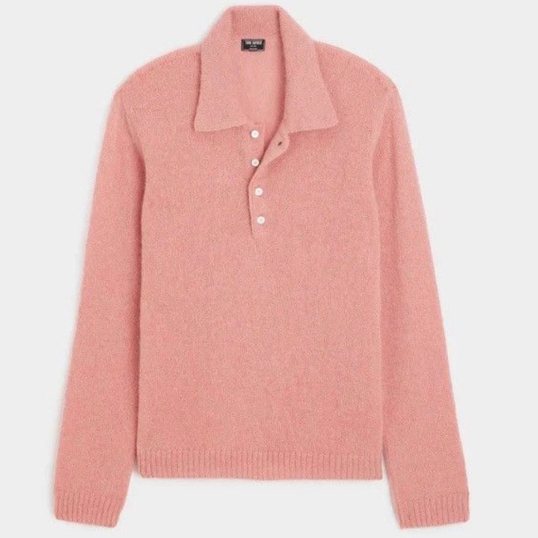 Todd Snyder Todd Snyder Mohair Sweater Polo Mens Medium Mauve Pink Size US M / EU 48-50 / 2 - 6 Thumbnail