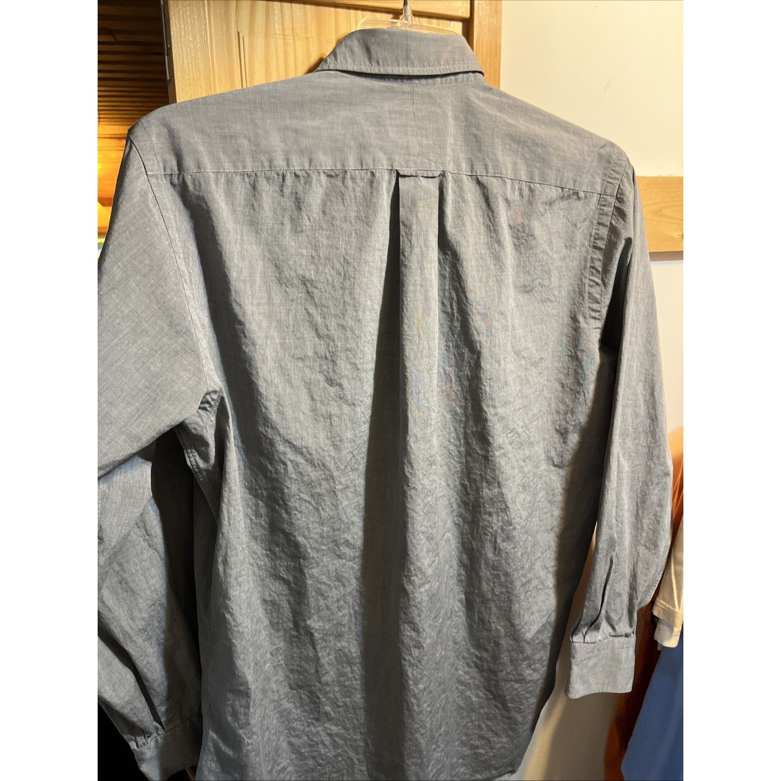 Nordstrom Nordstrom Mens 15 34 Gray LS Broadcloth Cotton Shirt Classic Size US L / EU 52-54 / 3 - 9 Thumbnail