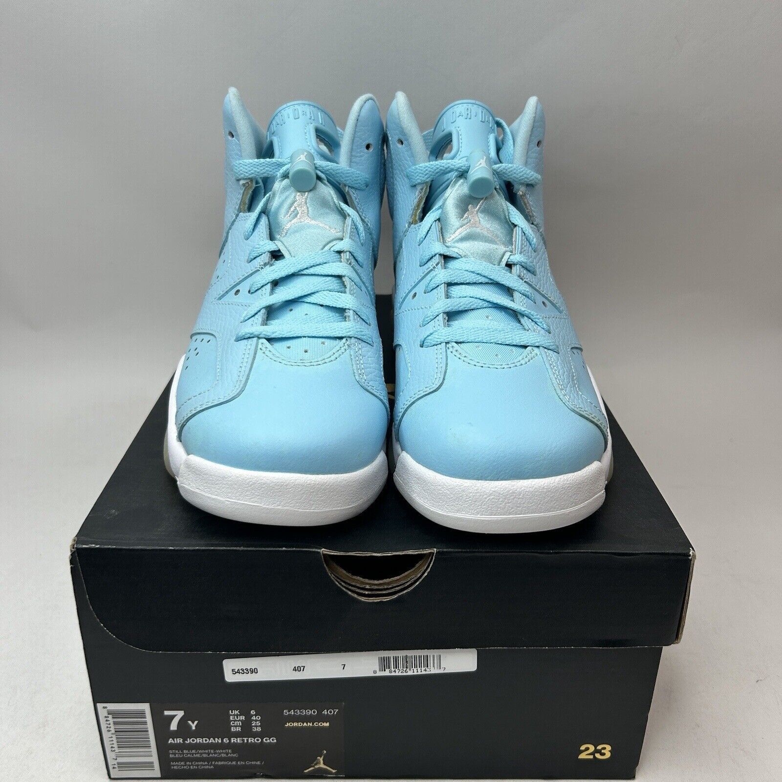 Nike Nike Air Jordan Retro 6 GS “Pantone/Still Blue” 2024 Size US 8.5 / IT 38.5 - 2 Thumbnail