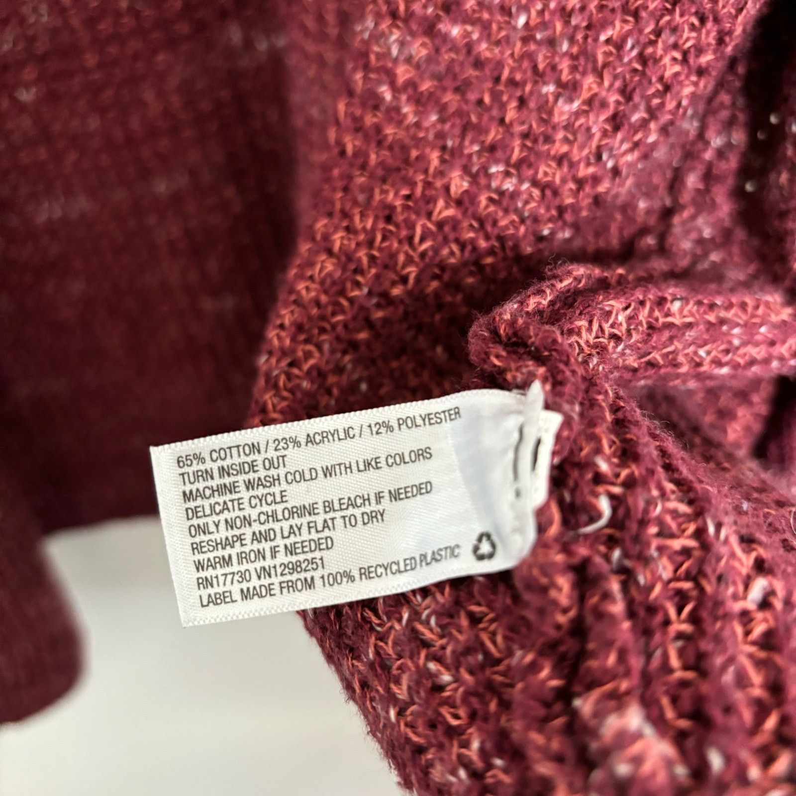 Other Universal Thread Burgundy Open Front Cardigan Cozy Layer Size M / US 6-8 / IT 42-44 - 3 Thumbnail