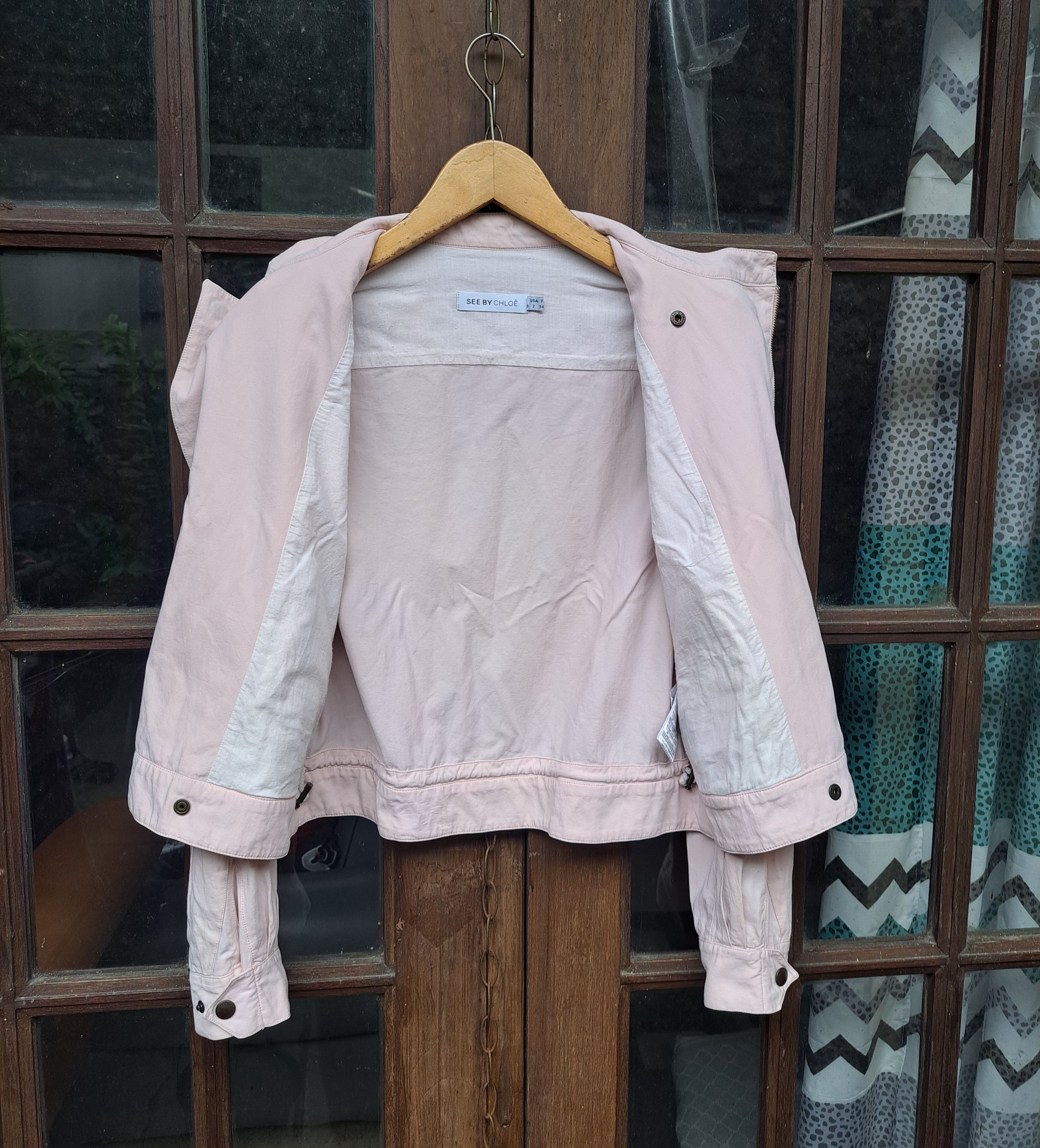 Chloe See by Chloe Moto Jacket Bikers Size 34FR / XS Womens Size XS / US 0-2 / IT 36-38 - 6 Thumbnail