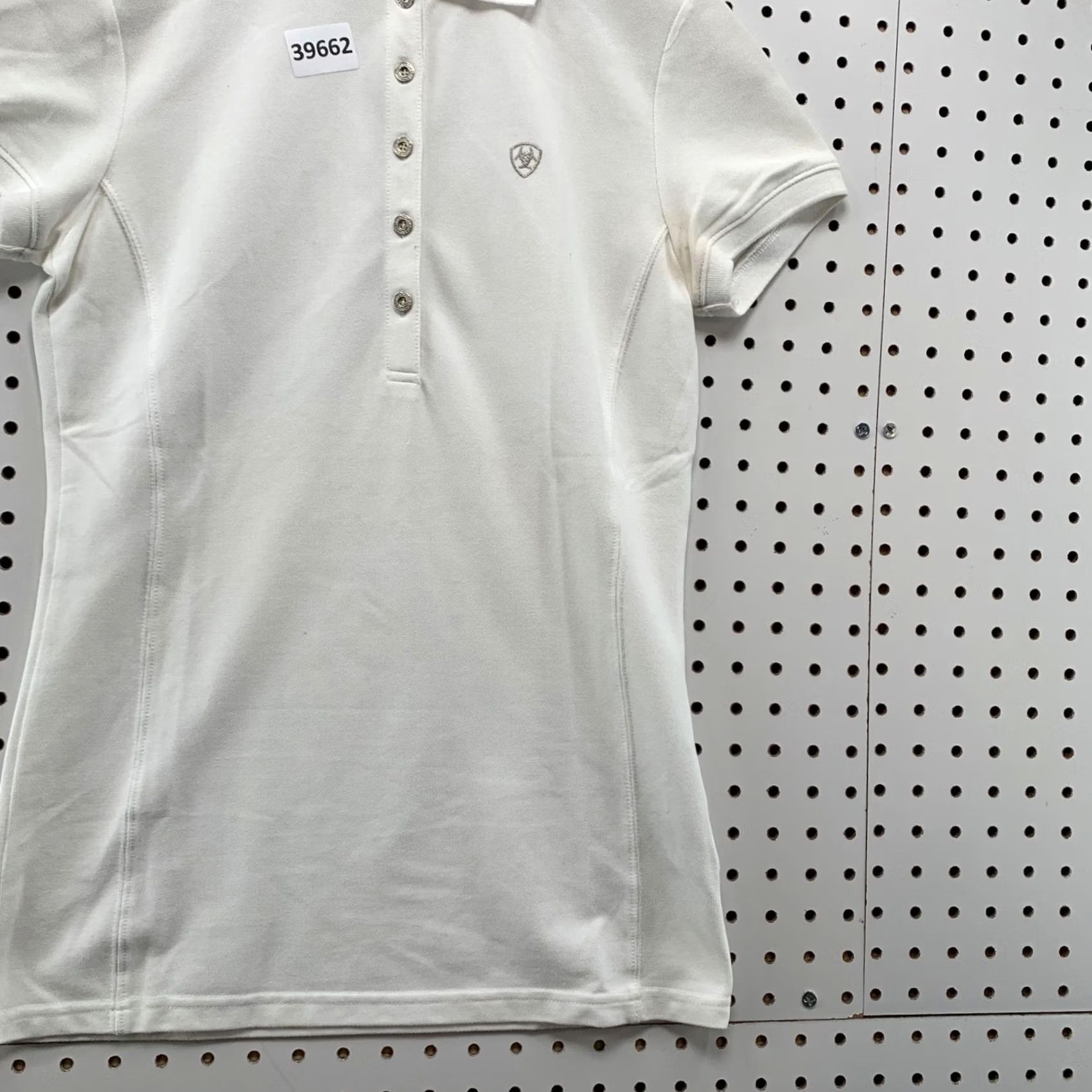 Ariat Ariat Collared Polo Shirt Womens Small White Short Sleeve 15x25.5 Size S / US 4 / IT 40 - 4 Thumbnail