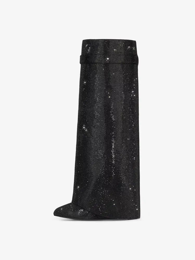 Givenchy o1w1db10525 Shark Lock Wide Fit Pant Boots 90mm in Black Size US 8 / IT 38 - 3 Thumbnail