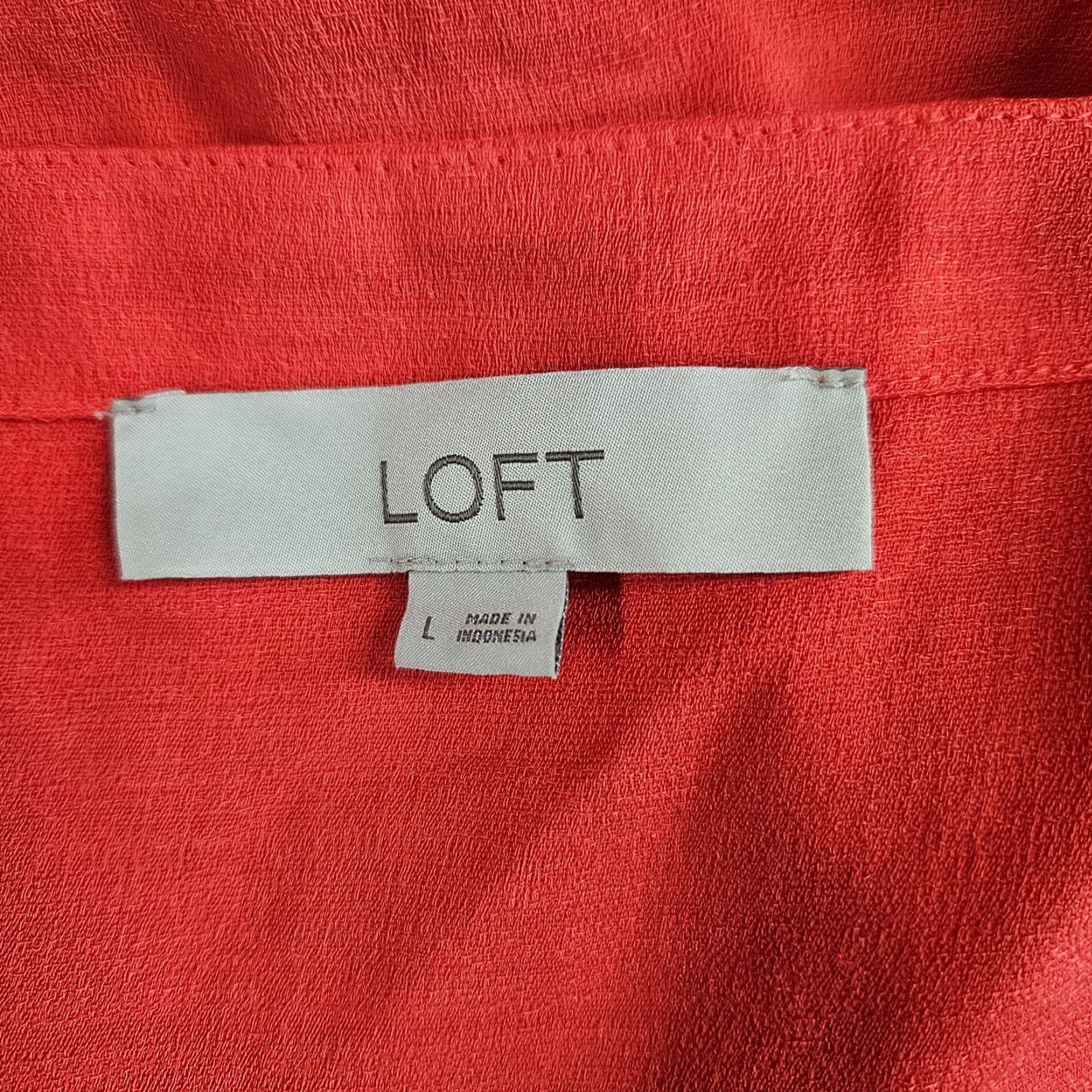 Loft VINTAGE? No. (Skip) Ann Taylor LOFT Womens Top Sz Large Solid Pink Sleeveless Square Neck Tank Shirt Ladies? Size L / US 10 / IT 46 - 6 Thumbnail