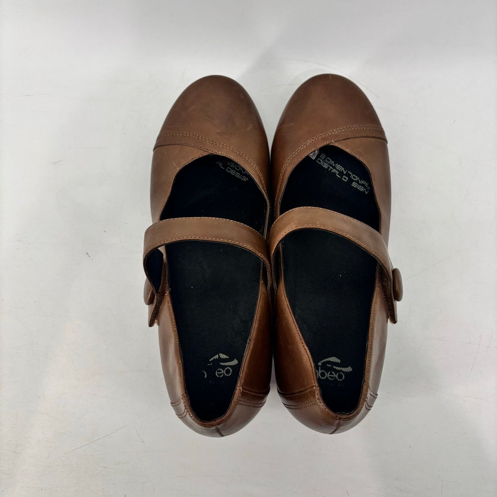 Other Abeo Womens Size 9 Cate Mary Jane Brown Leather Comfort Size US 9 / IT 39 - 11 Thumbnail