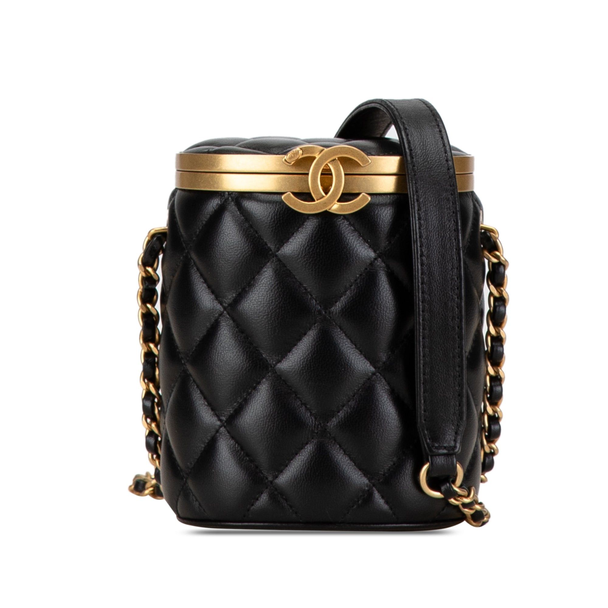 Chanel Chanel Mini Lambskin Crown Box Bag Black Size ONE SIZE - 1 Thumbnail