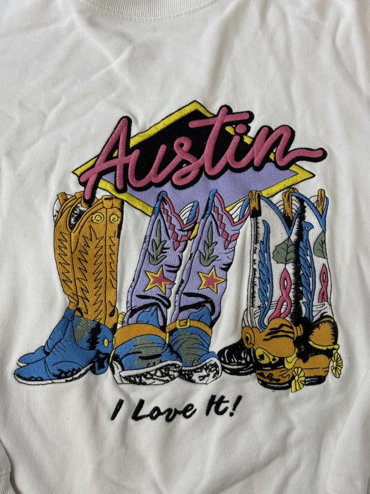 Designer Austin Texas Crewneck I Love It Cowboy Boots Sweatshirt M Size US M / EU 48-50 / 2 - 3 Thumbnail
