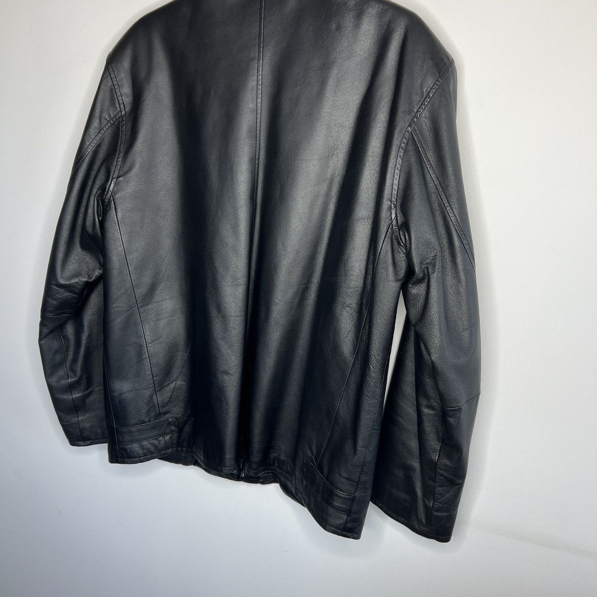 Leather Vintage Black Leather Motor Biker Jacket Trucker Genuine Size US M / EU 48-50 / 2 - 11 Thumbnail