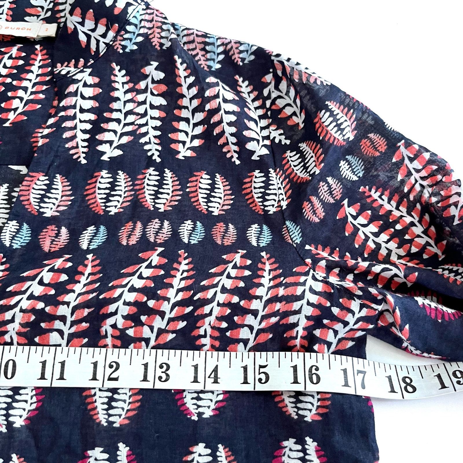 Tory Burch Tory Burch Crochet Trim Print Cotton Tunic size 2 Size XS / US 0-2 / IT 36-38 - 5 Thumbnail