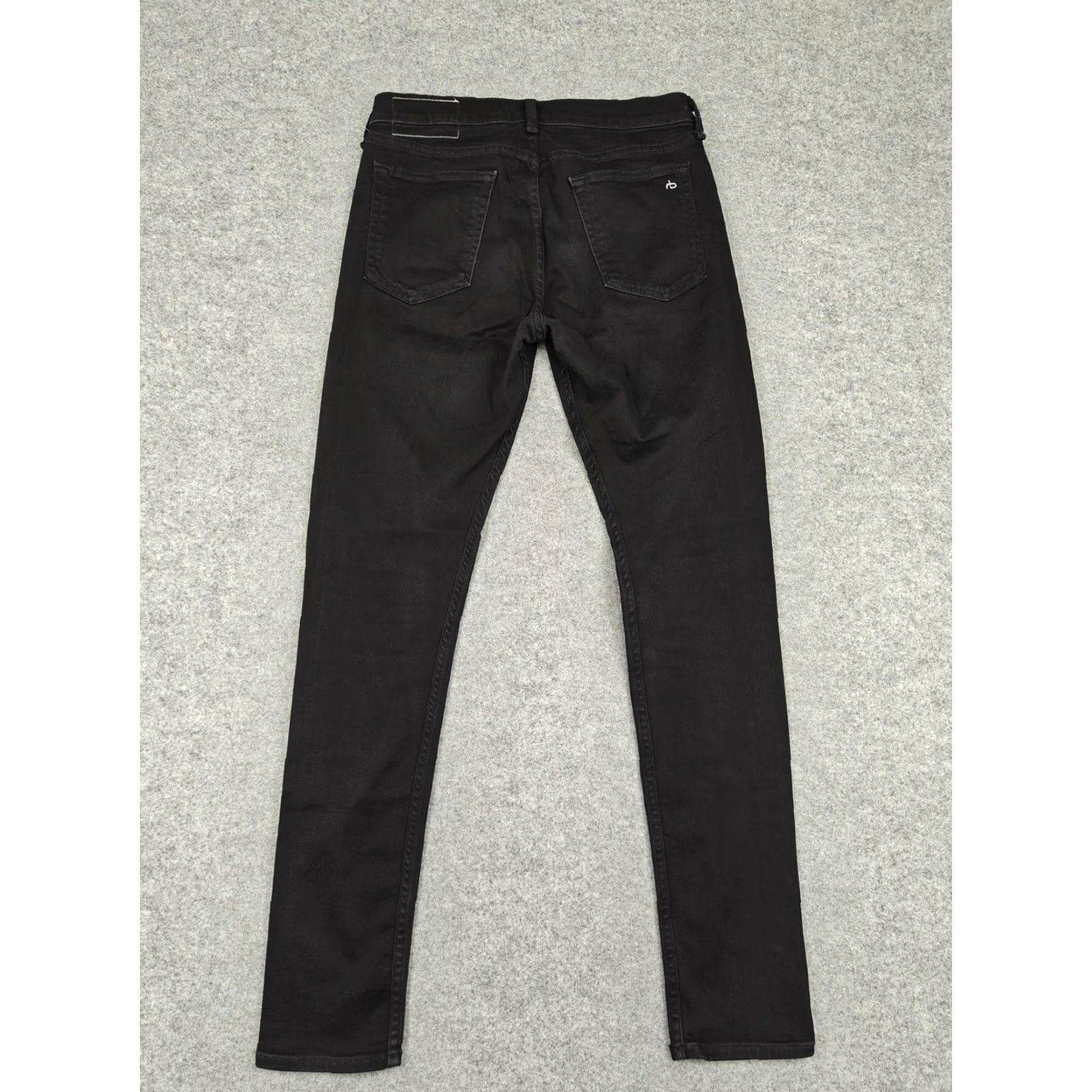 Rag & Bone Rag & Bone Jeans Mens 31x32 Black Fit 1 Skinny Slim Stretch Denim Pants USA Size US 31 - 6 Thumbnail