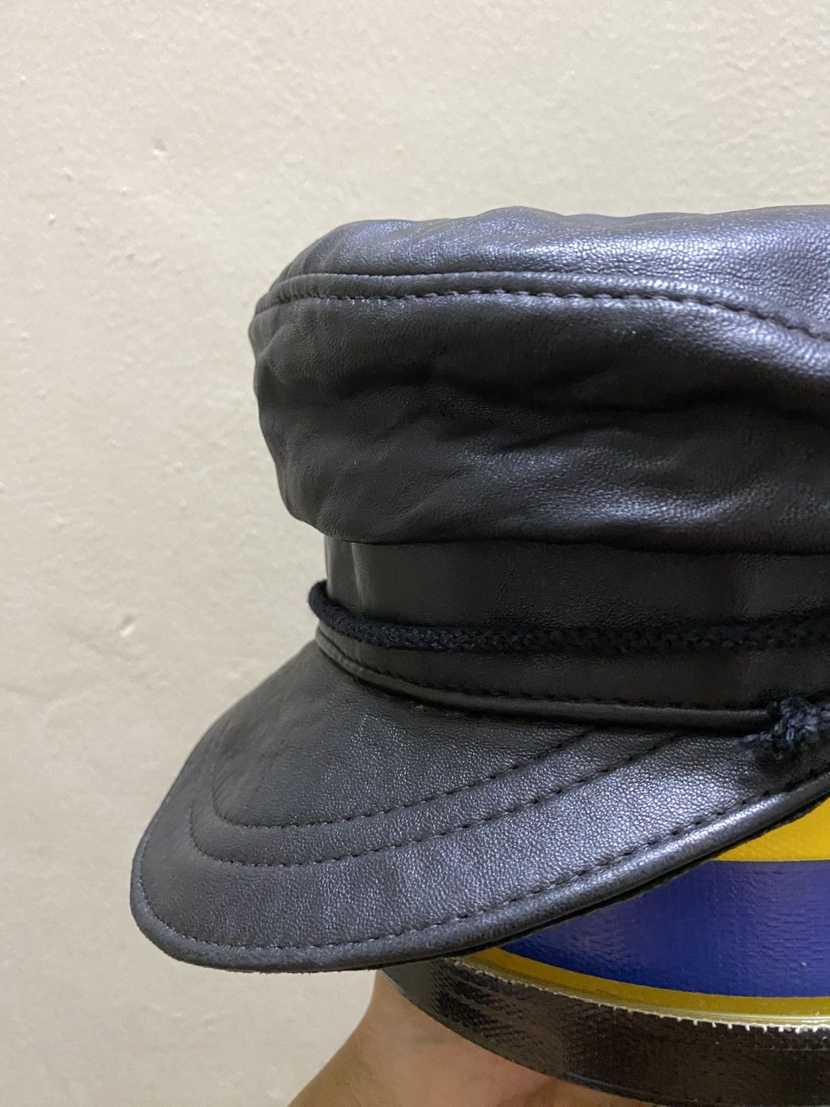 Vintage Vintage Captain Leather Cap Hat Size ONE SIZE - 3 Thumbnail