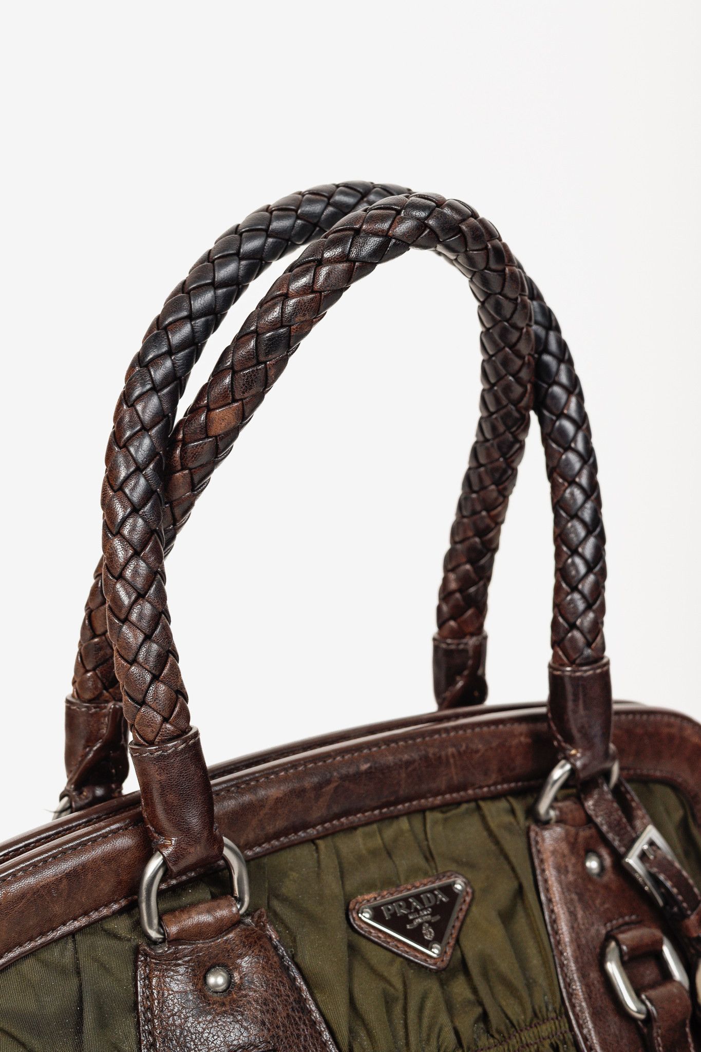 Prada Prada Resort 2007 Green Tessuto Gaufre Nylon Shoulder Bag Size ONE SIZE - 6 Thumbnail