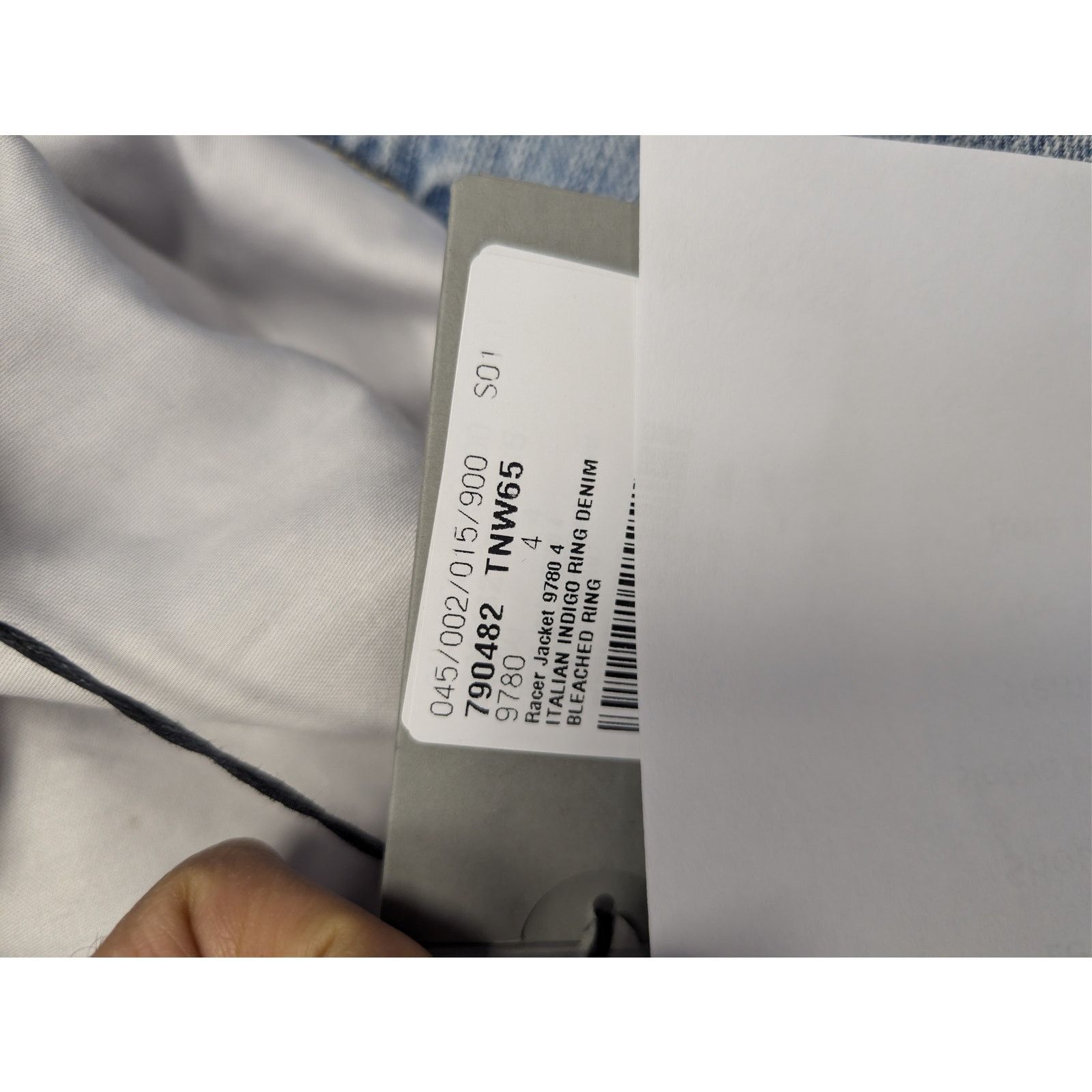 Balenciaga o1rshd1 Italian Indigo Ring Denim Racer Jacket Bleached Ring Size US XL / EU 56 / 4 - 23 Thumbnail