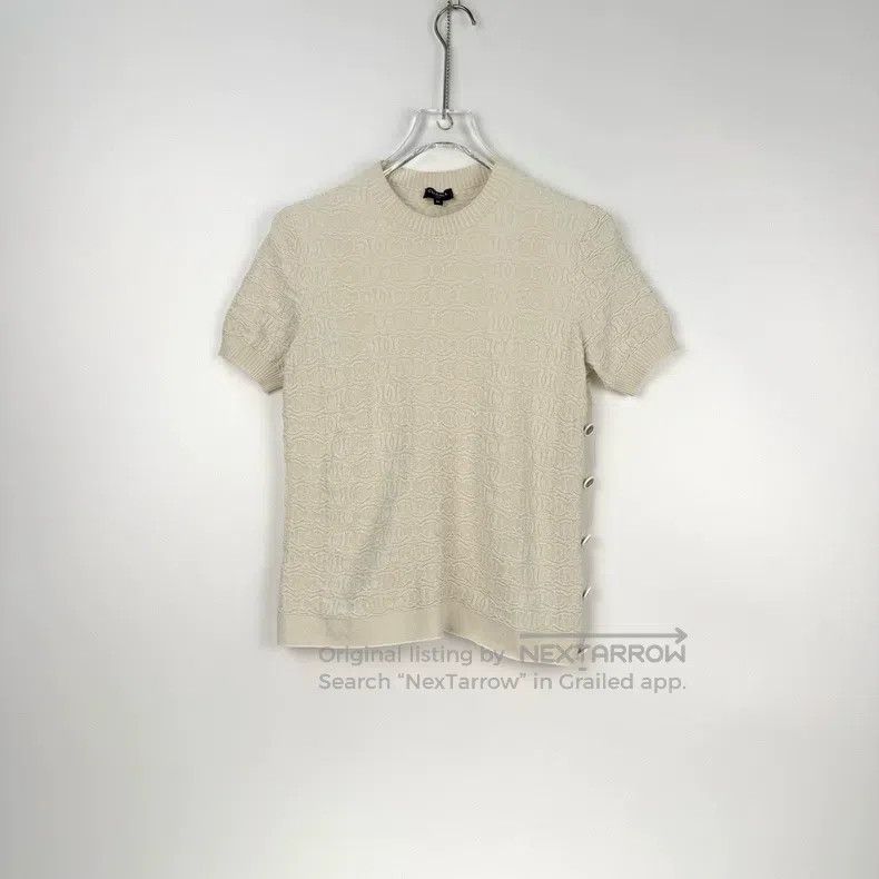 Chanel Chanel Beige full logo short-sleeved knitwear Size XS / US 0-2 / IT 36-38 - 3 Thumbnail