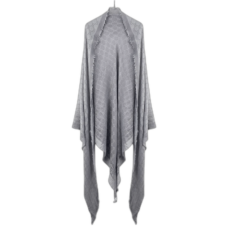 Gucci Gucci Silver Logo Jacquard Shawl 186*76cm-2506 Size XXS / US 00 / IT 34 - 1 Thumbnail