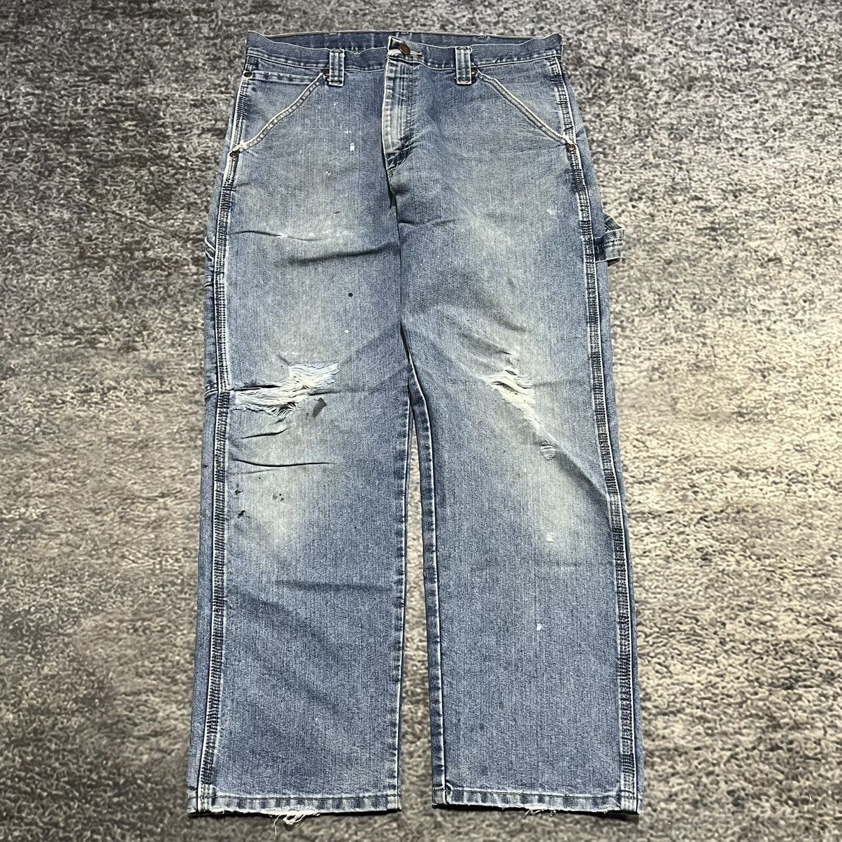 Wrangler Vintage Wrangler Distressed Workwear Skater Carpenter Jeans Size US 34 / EU 50 - 1 Thumbnail