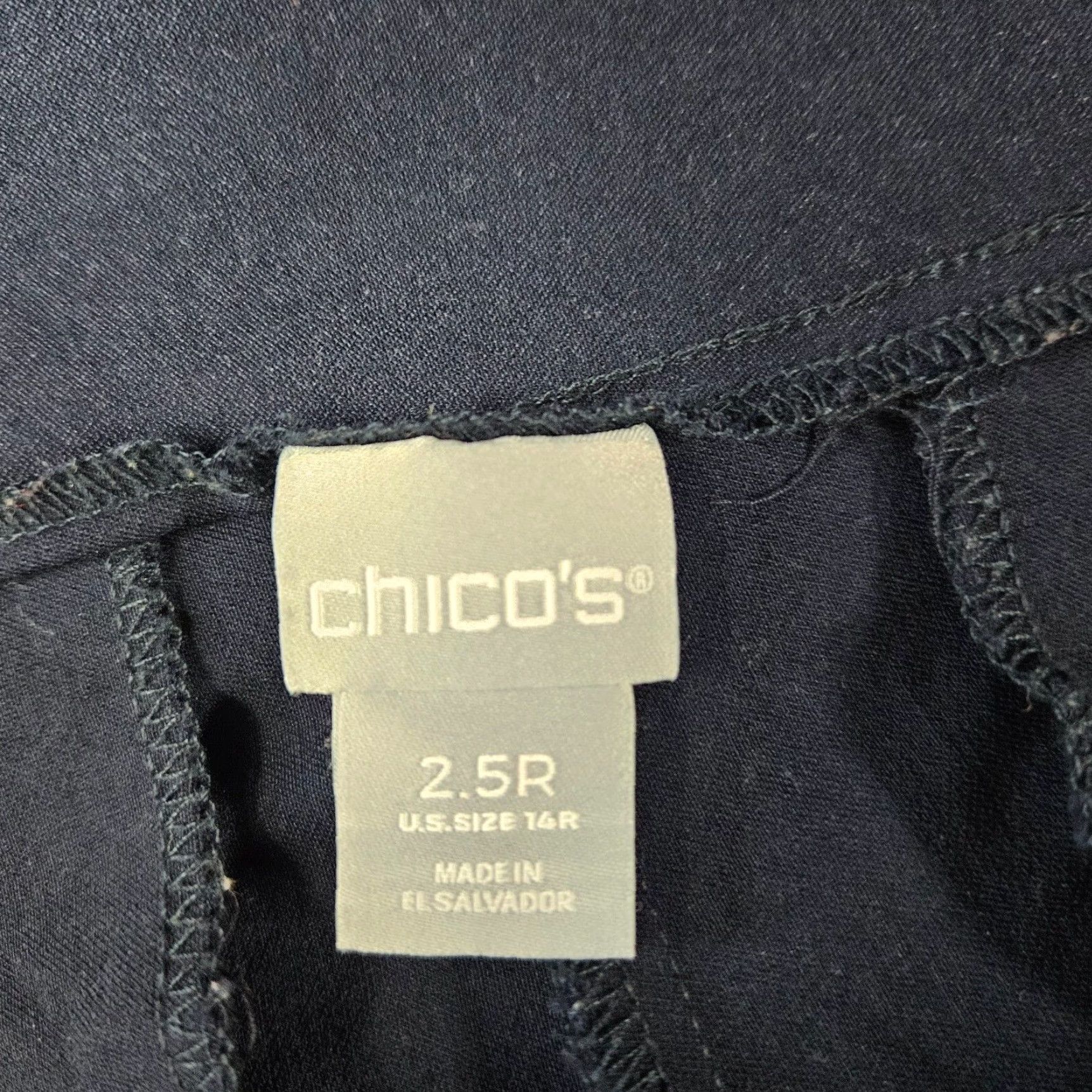 Vintage Chico's Womens Pants 14 Blue Pull On High Rise Rayon Blend Nylon Spandex Size 36" / US 14 / IT 50 - 7 Thumbnail